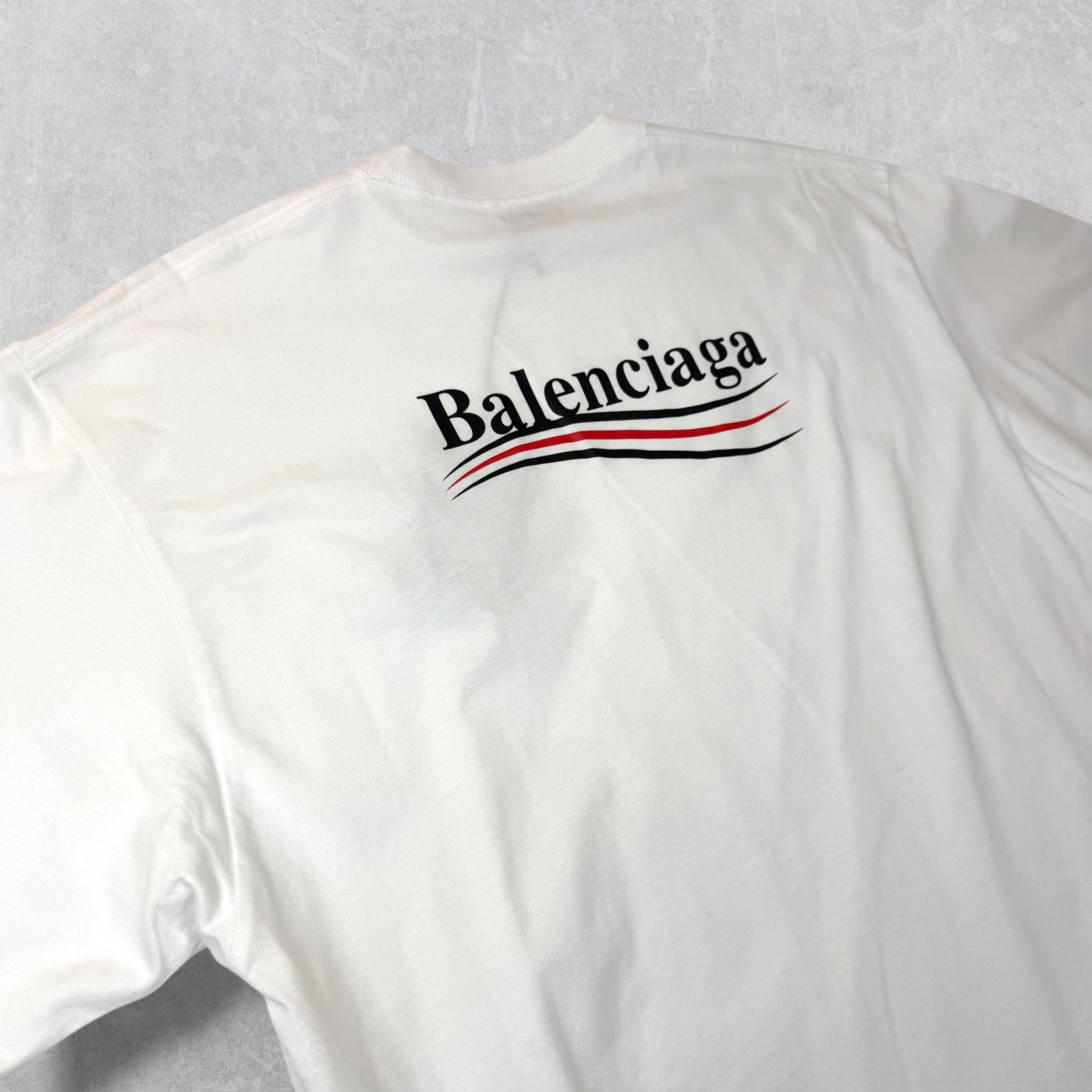 Balenciaga Campaign Logo Tee White S (L)