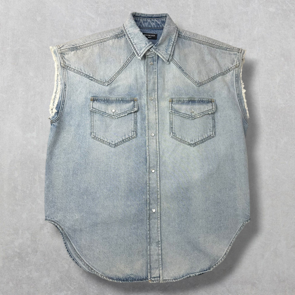 Balenciaga Oversized Denim Western Vest XS (XL)