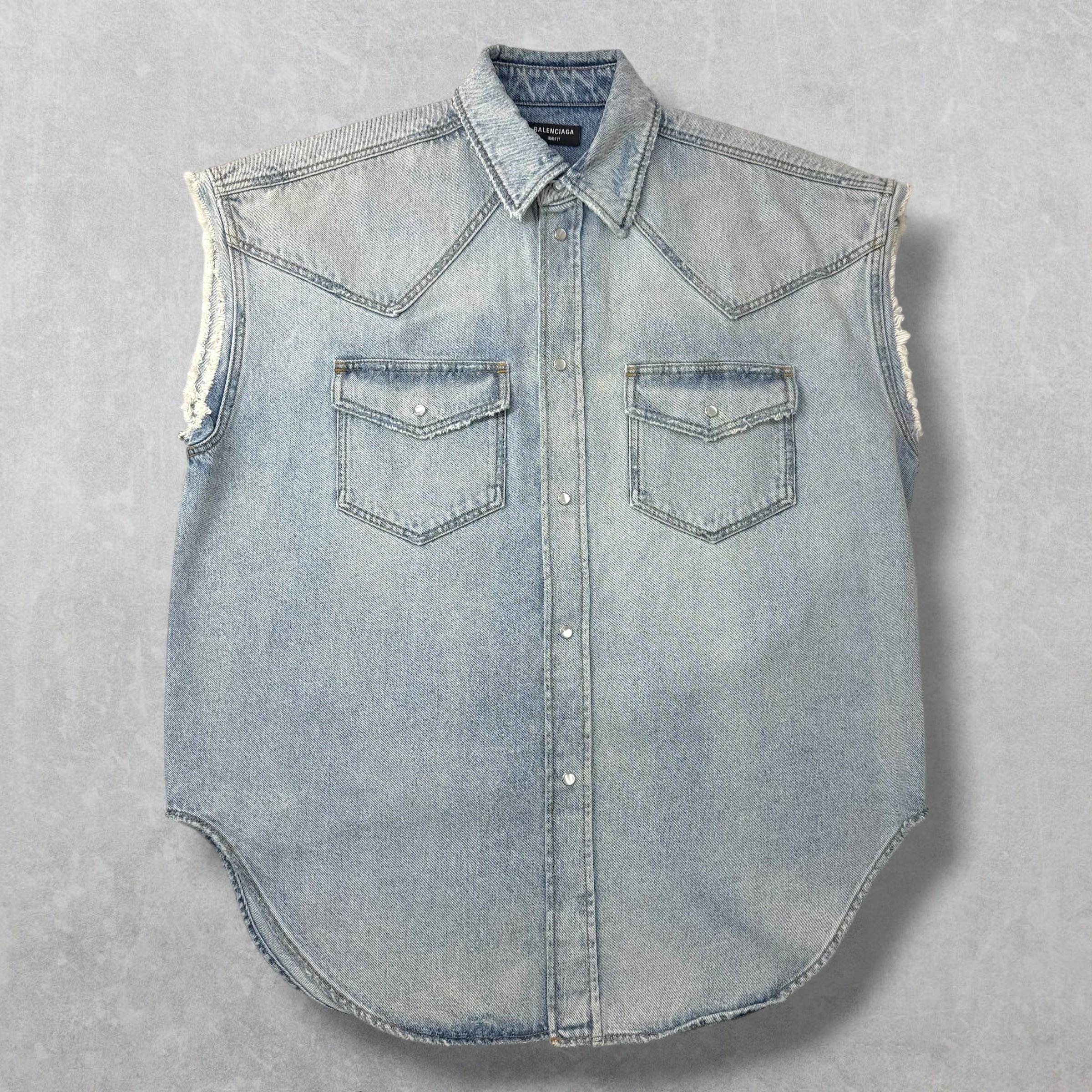 Balenciaga Oversized Denim Western Vest XS (XL)