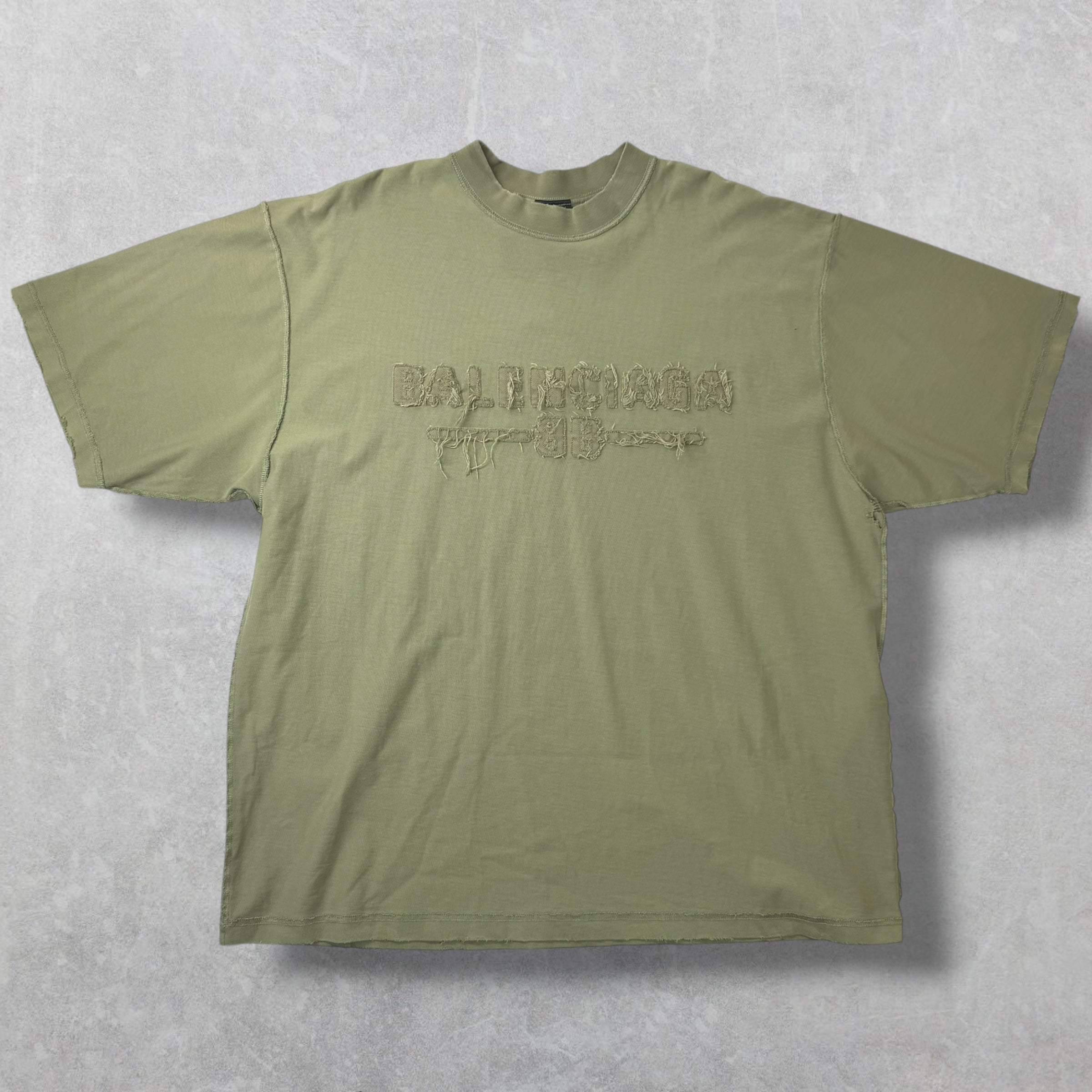 Balenciaga Inside Out Army Green Tee XL