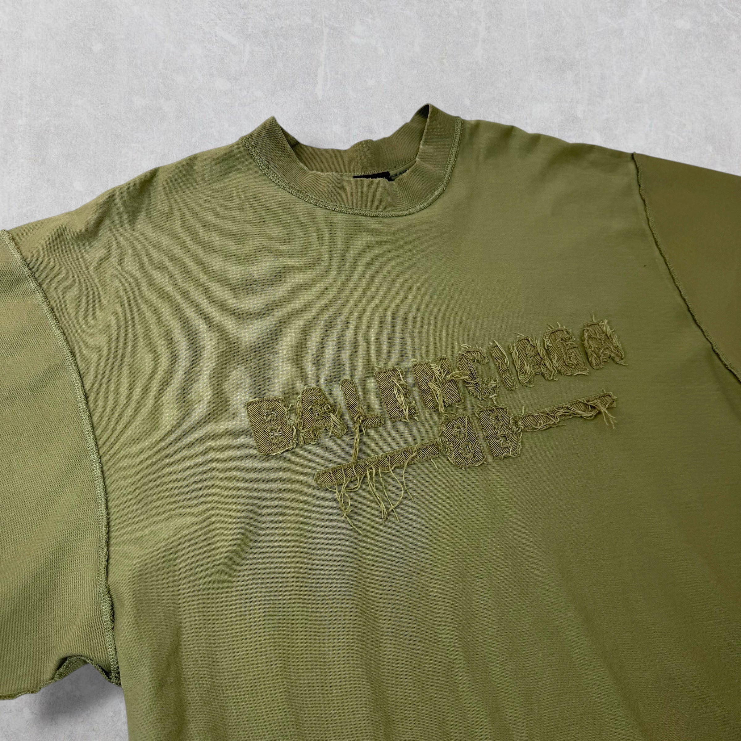 Balenciaga Inside Out Army Green Tee XL