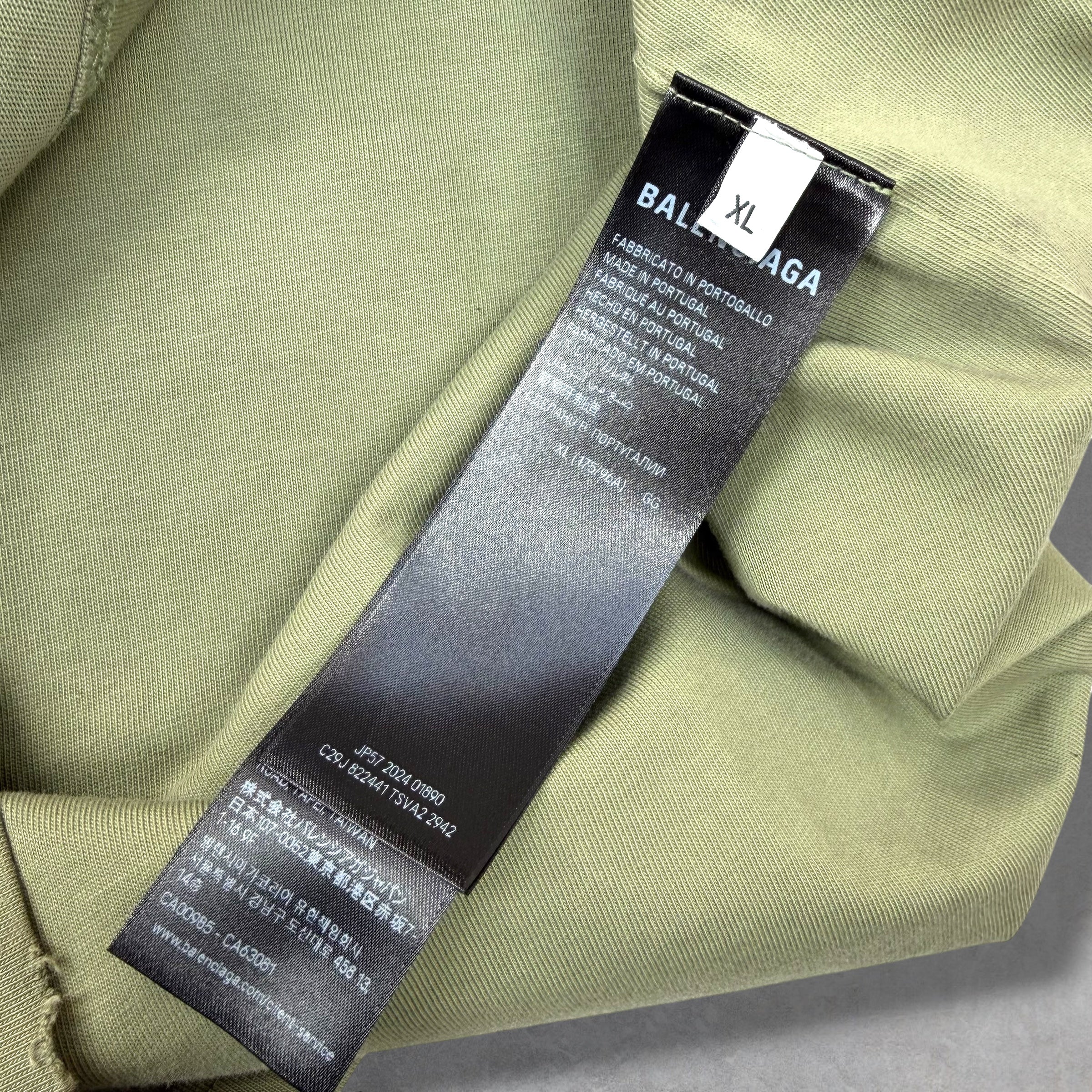 Balenciaga Inside Out Army Green Tee XL