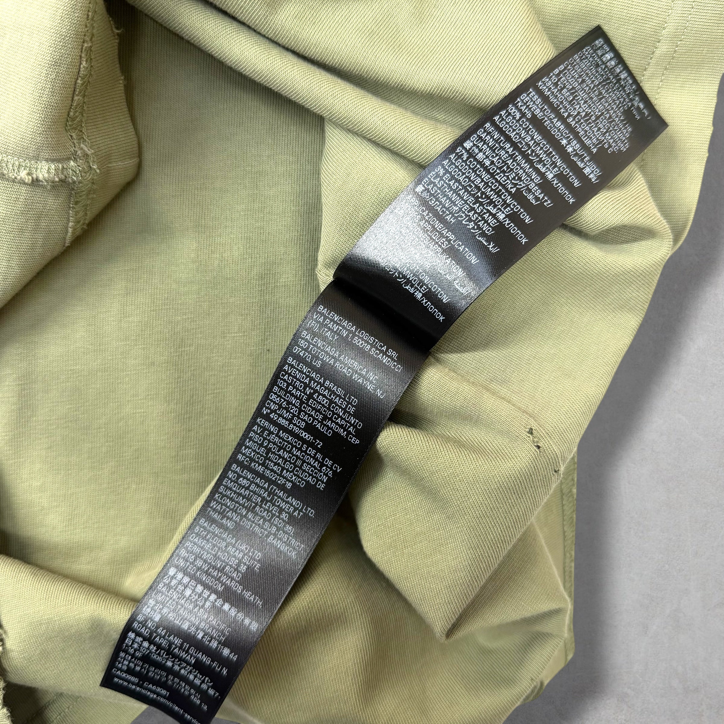 Balenciaga Inside Out Army Green Tee XL