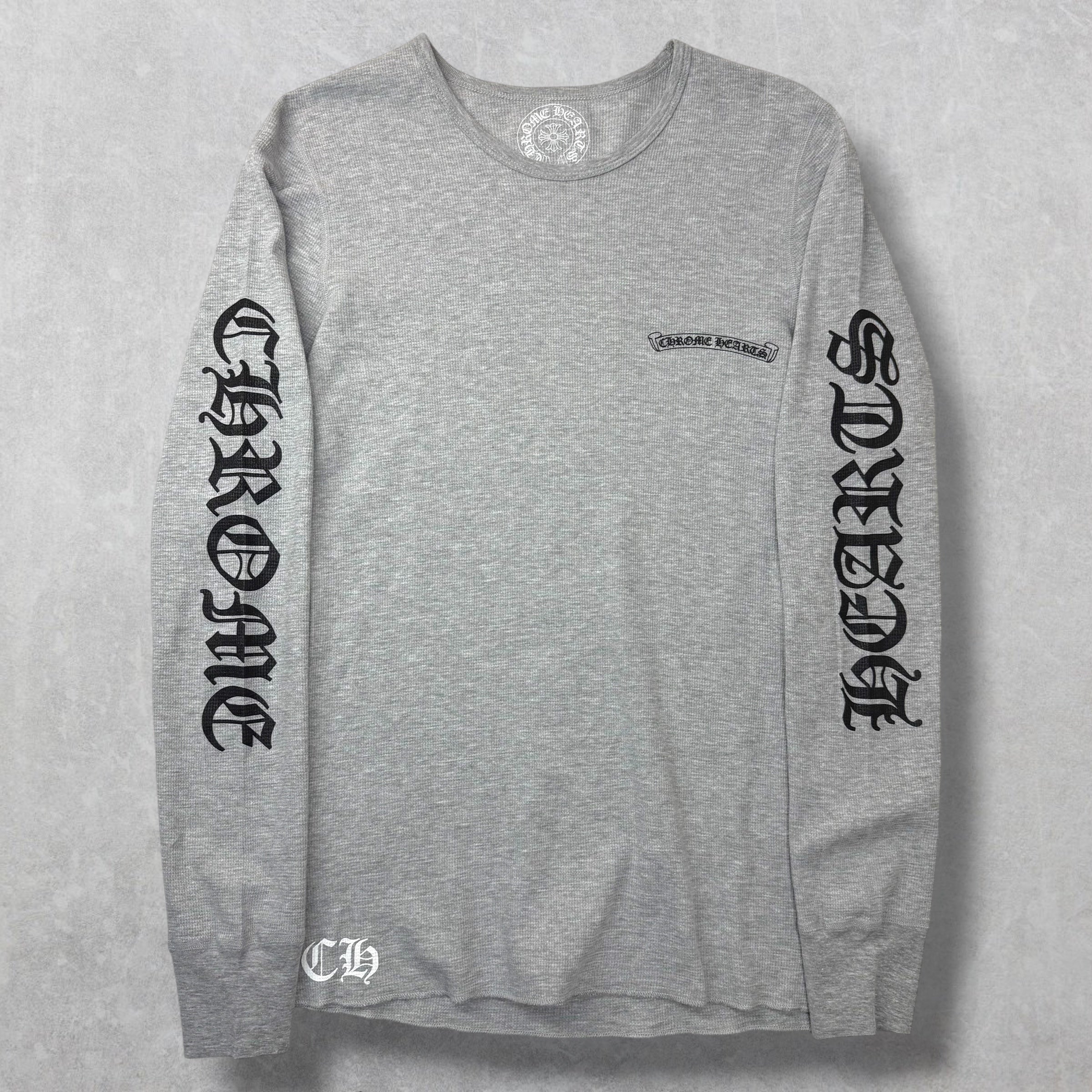 Chrome Hearts Scroll Logo Grey Thermal L/S L