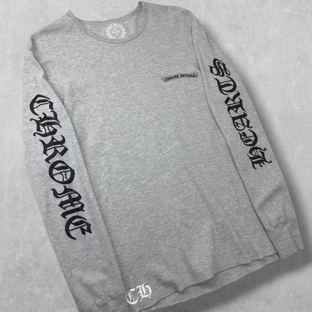 Chrome Hearts Scroll Logo Grey Thermal L/S L