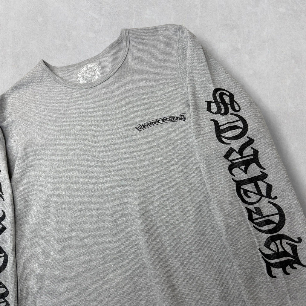 Chrome Hearts Scroll Logo Grey Thermal L/S L
