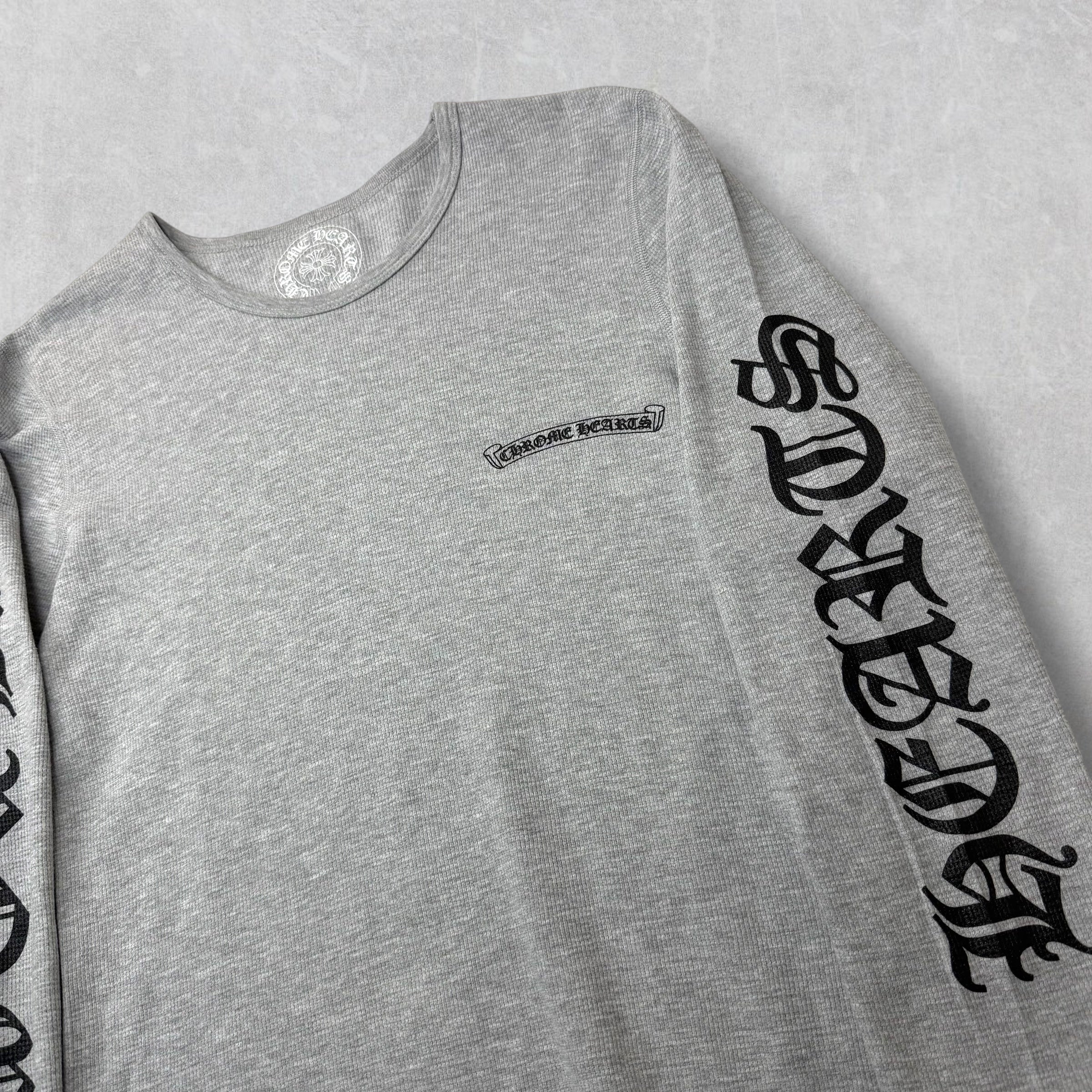 Chrome Hearts Scroll Logo Grey Thermal L/S L