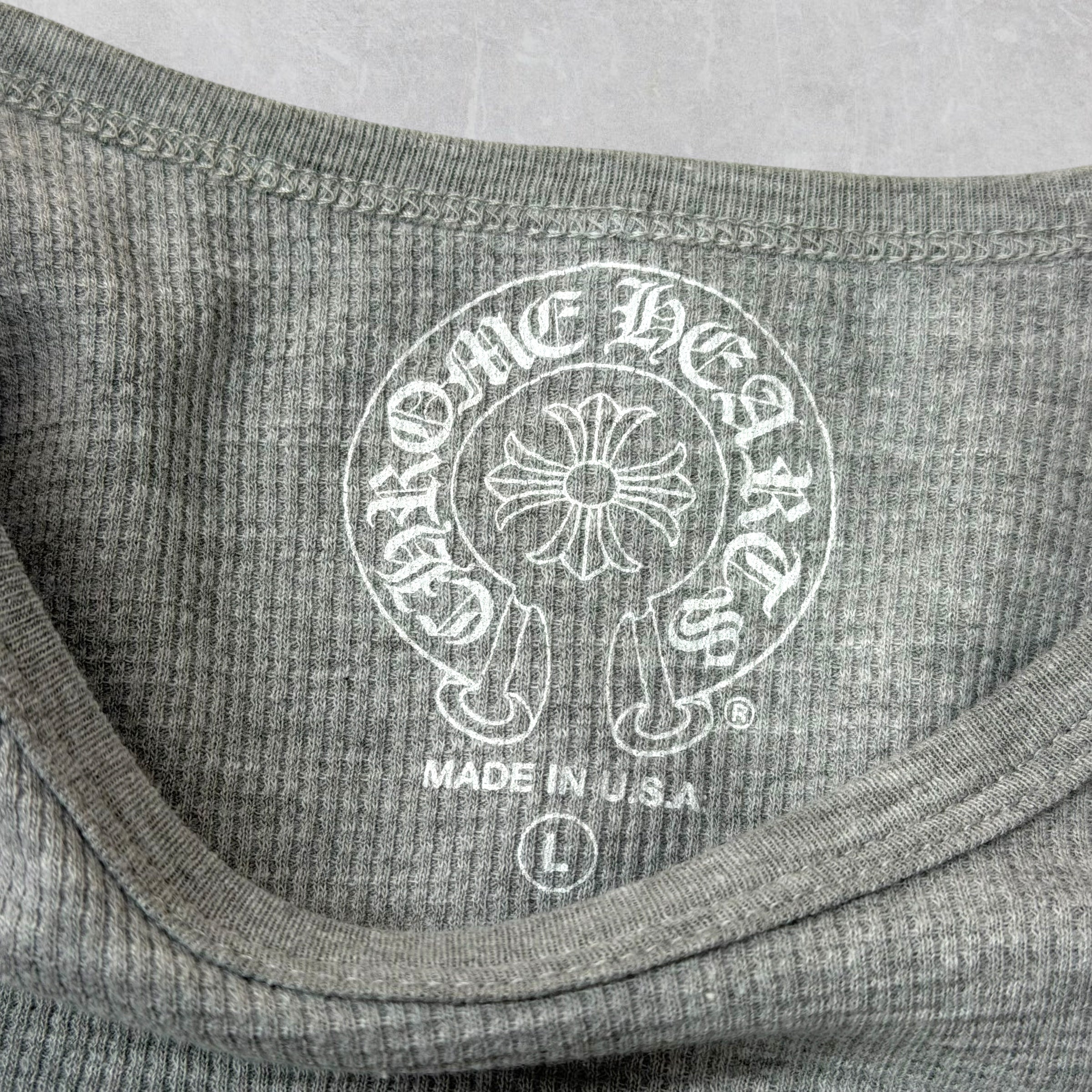 Chrome Hearts Scroll Logo Grey Thermal L/S L