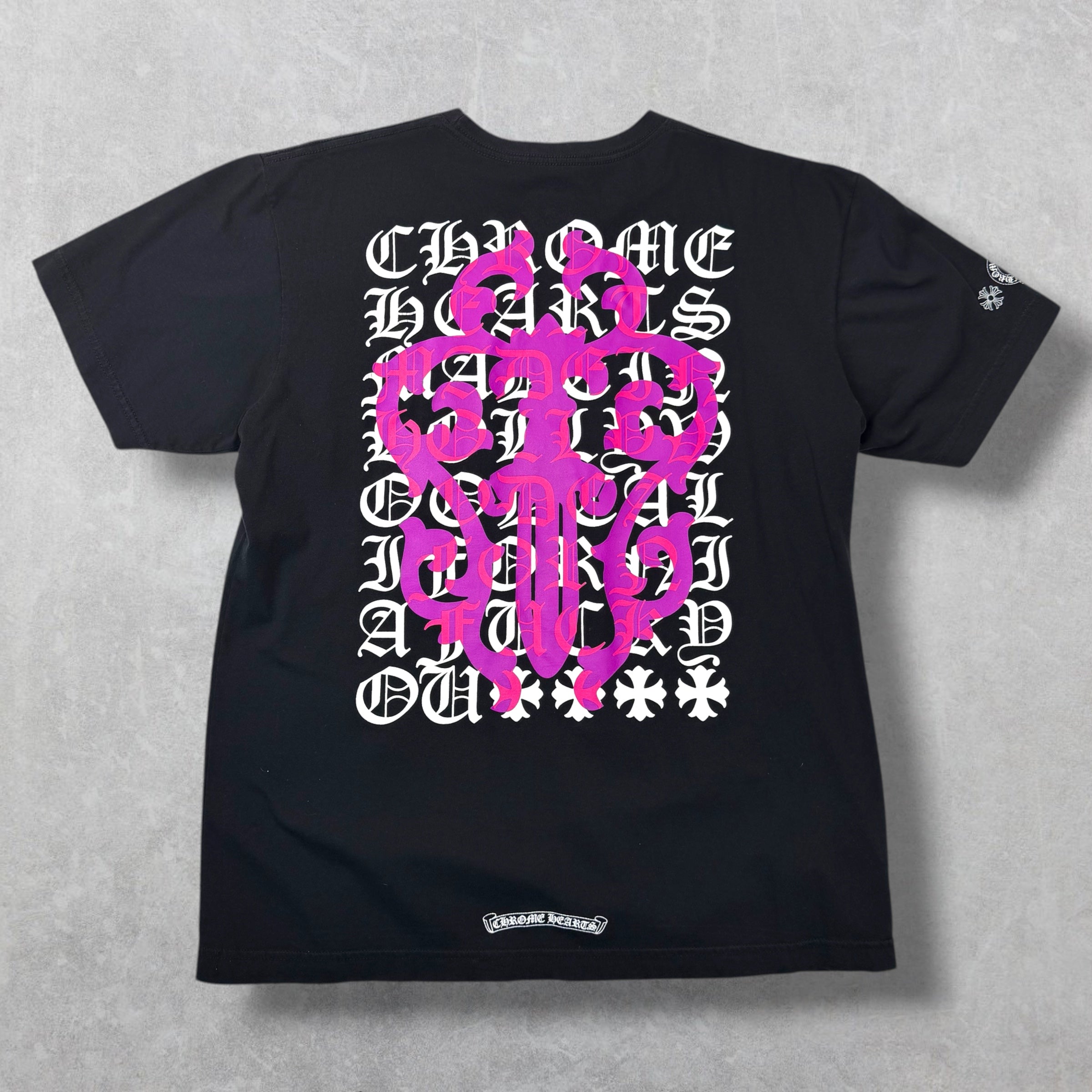 Chrome Hearts Eye Chart Purple Dagger Tee L