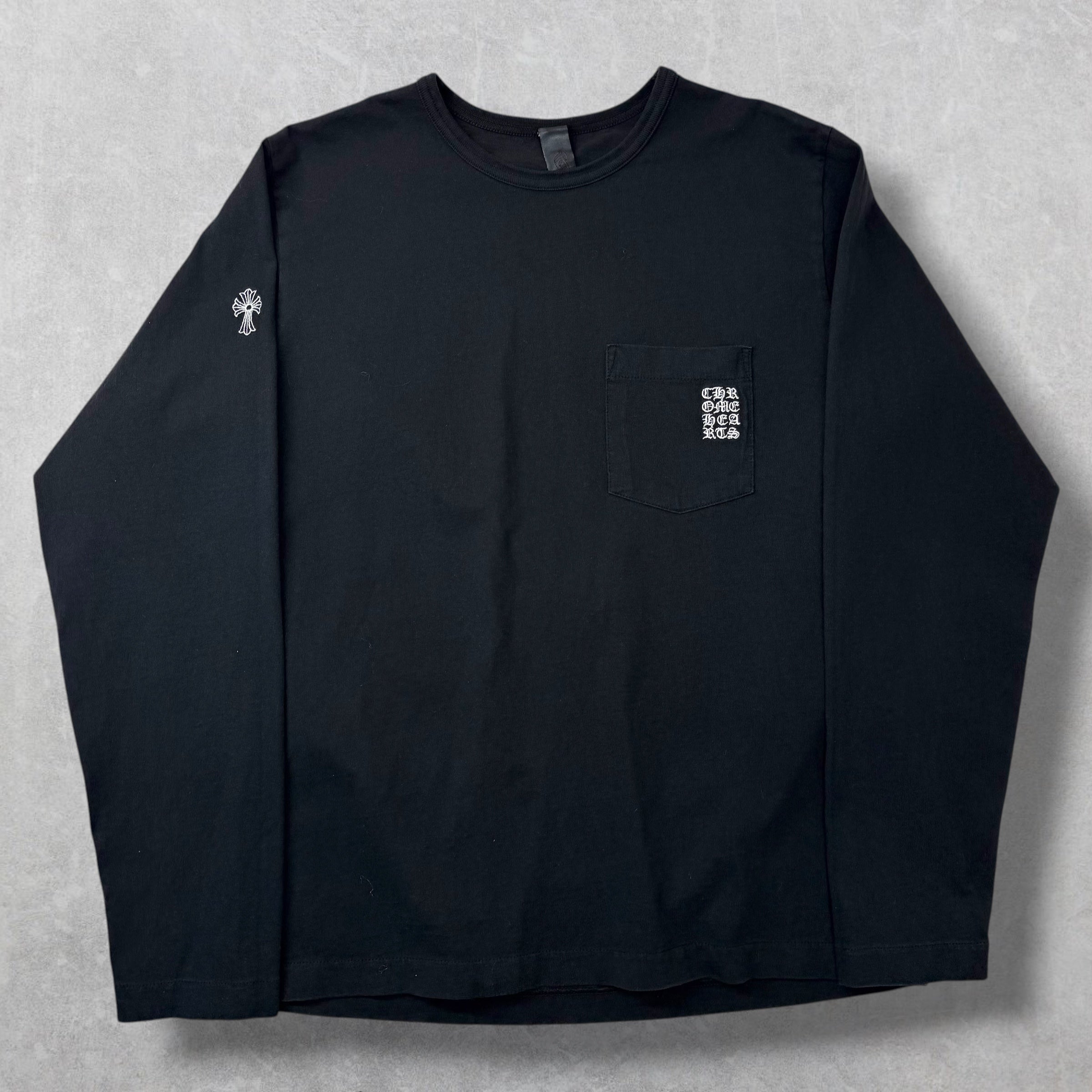 Chrome Hearts GRP Y Not Embroidered Black L/S Tee L
