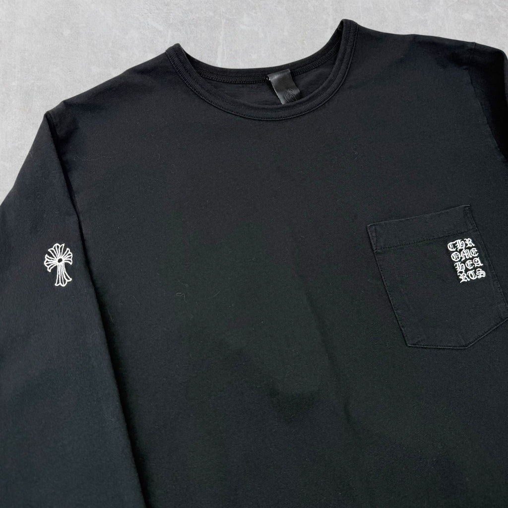 Chrome Hearts GRP Y Not Embroidered Black L/S Tee L