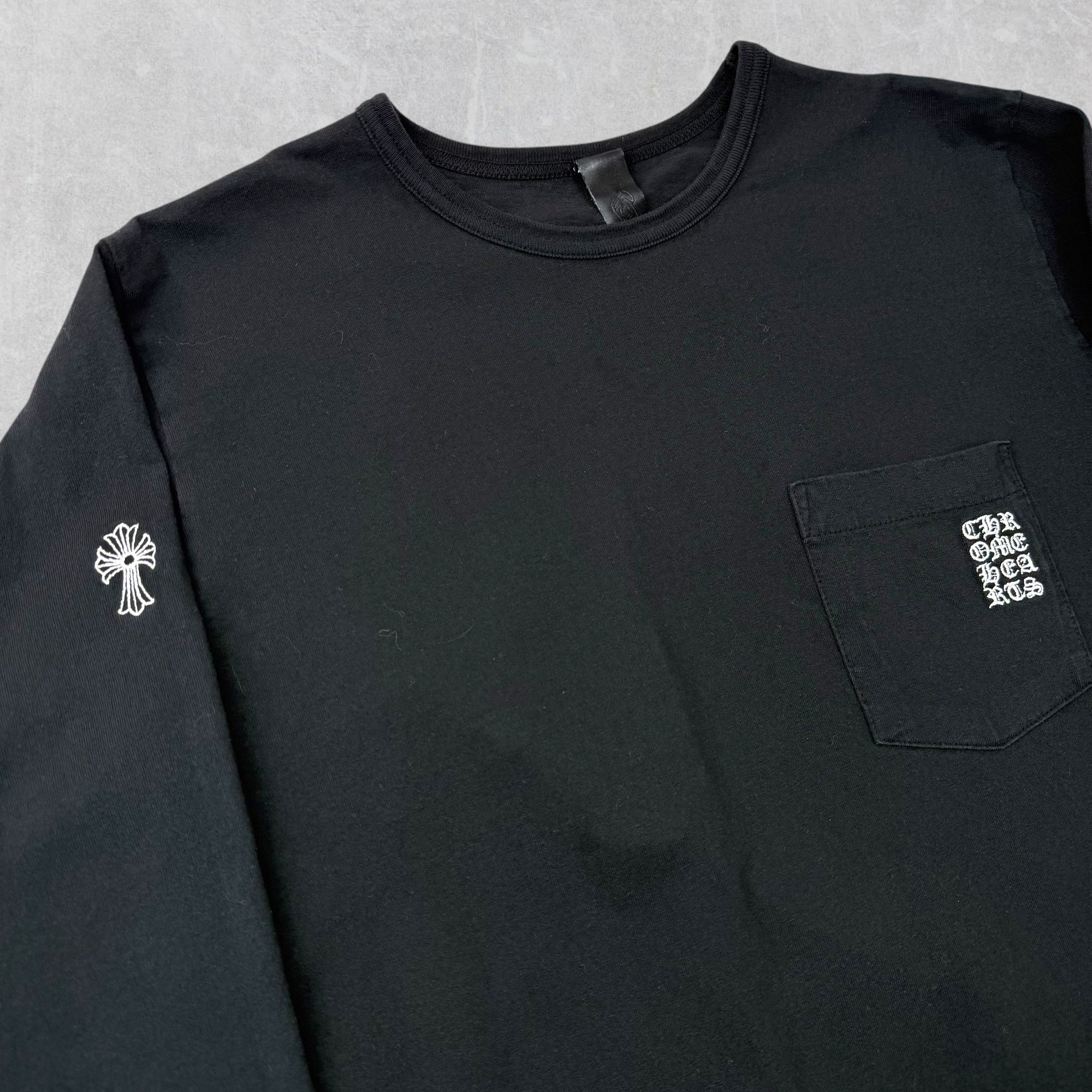 Chrome Hearts GRP Y Not Embroidered Black L/S Tee L