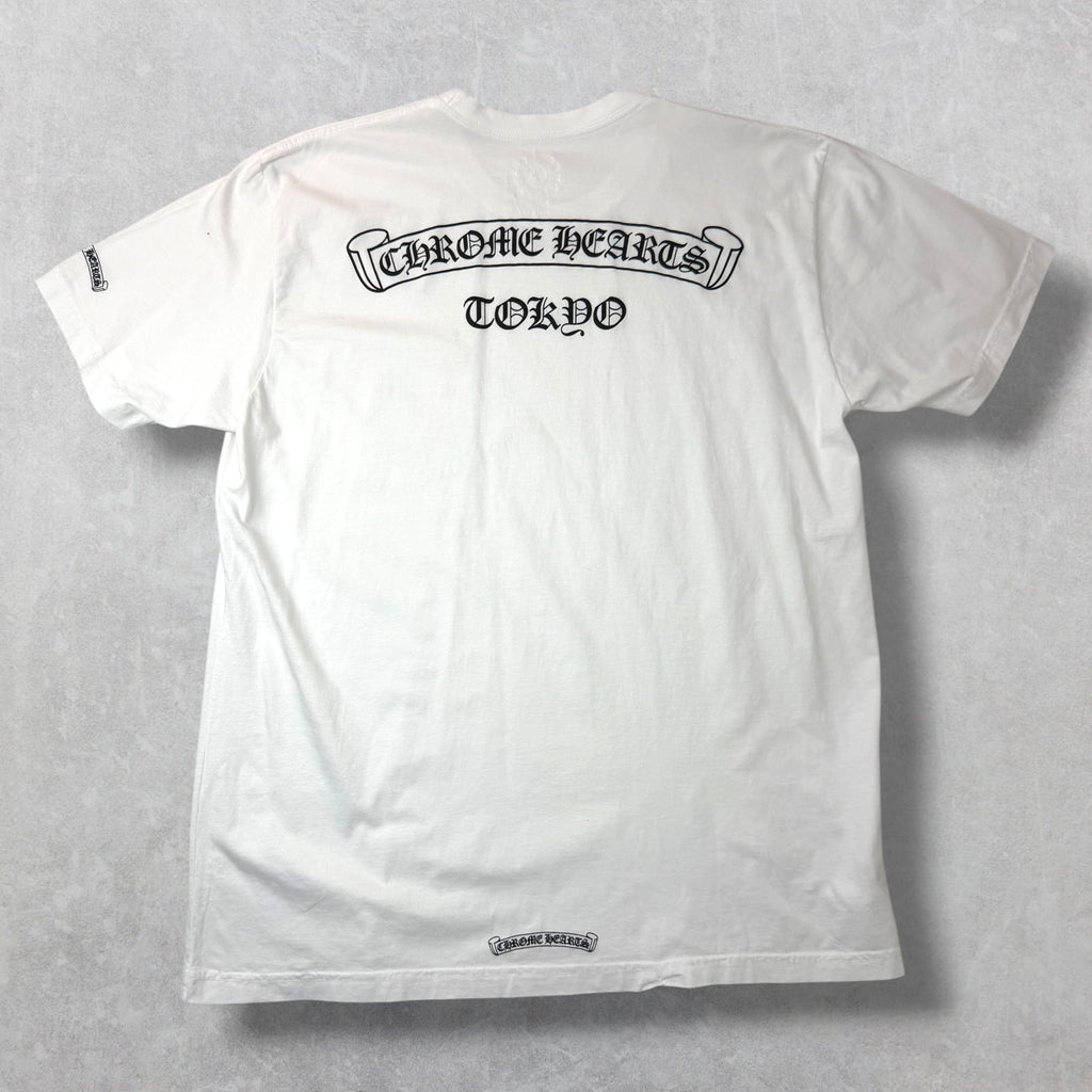 Chrome Hearts Tokyo Scroll Logo Tee White XXL