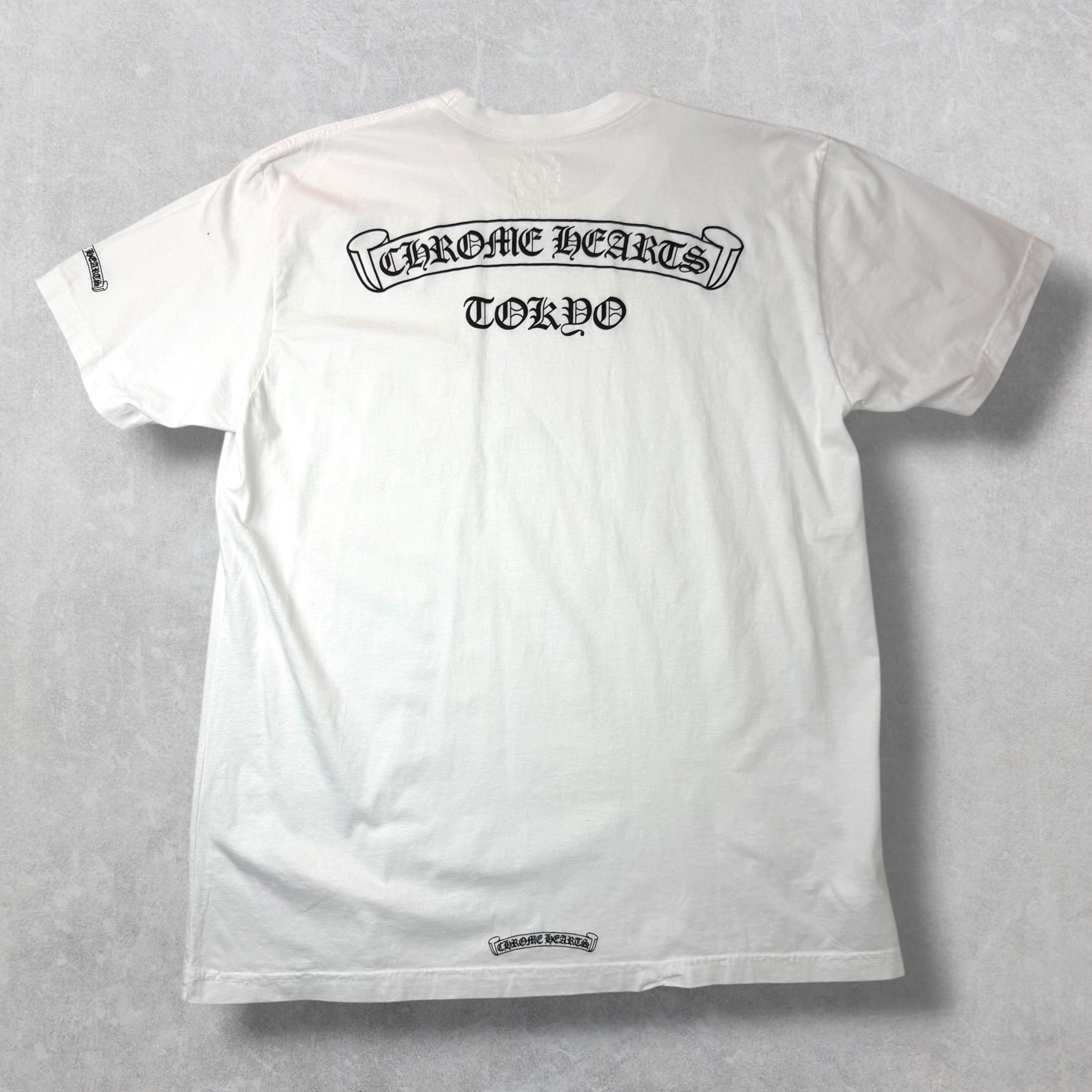 Chrome Hearts Tokyo Scroll Logo Tee White XXL