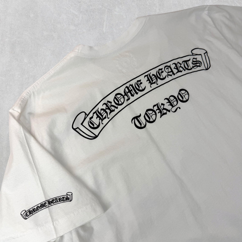 Chrome Hearts Tokyo Scroll Logo Tee White XXL