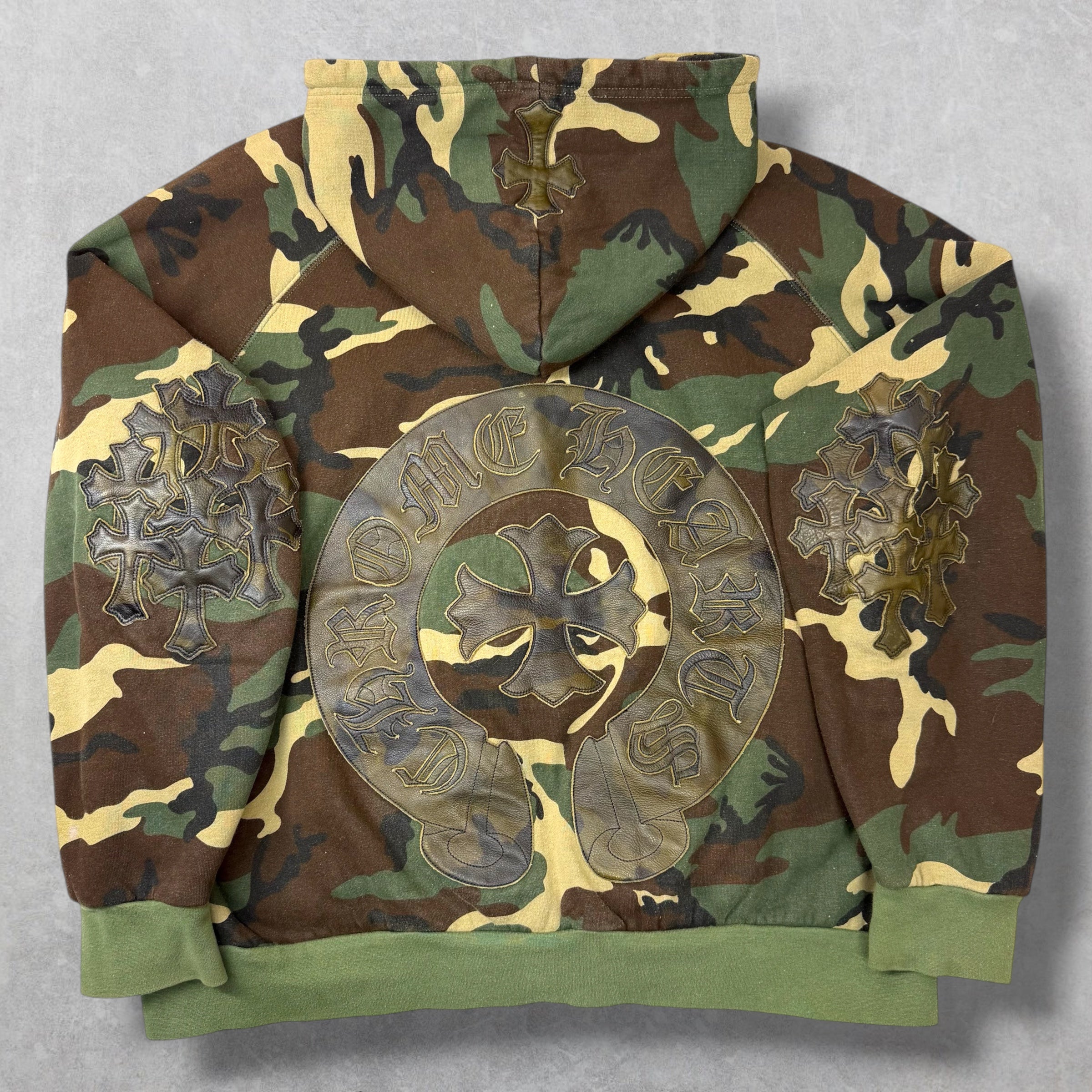 Vintage Chrome Hearts Camo Cross Thermal ZipUp XL
