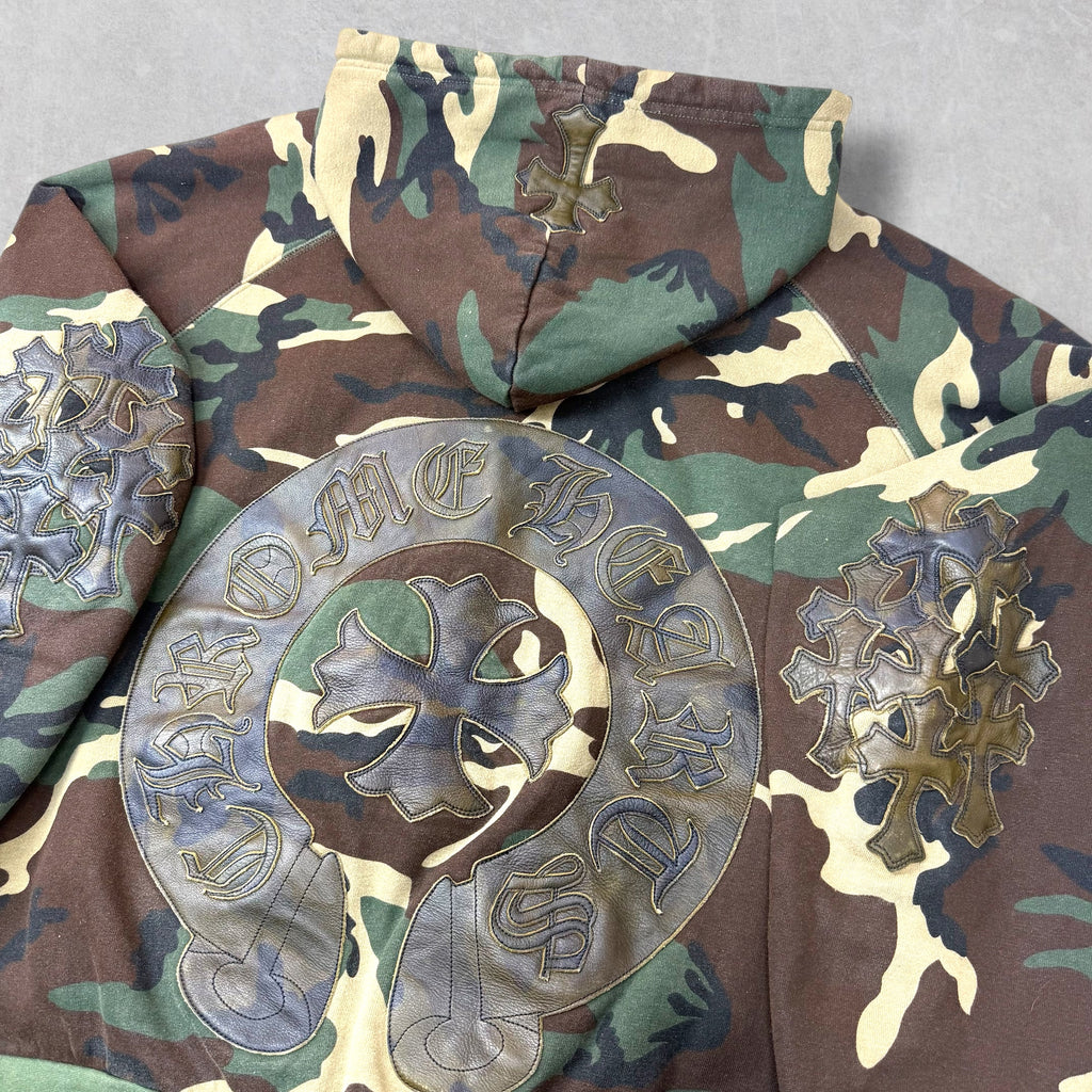 Vintage Chrome Hearts Camo Cross Thermal ZipUp XL