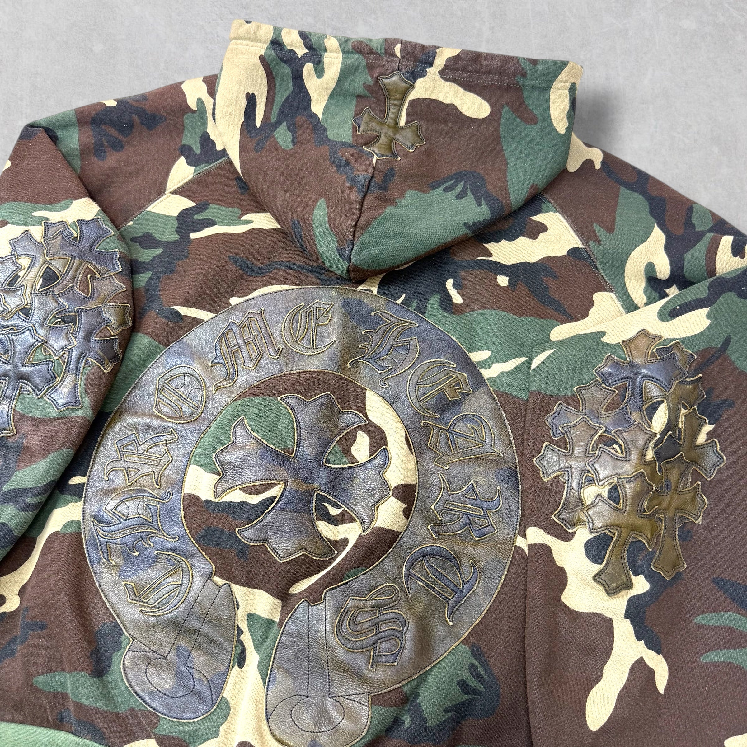 Vintage Chrome Hearts Camo Cross Thermal ZipUp XL