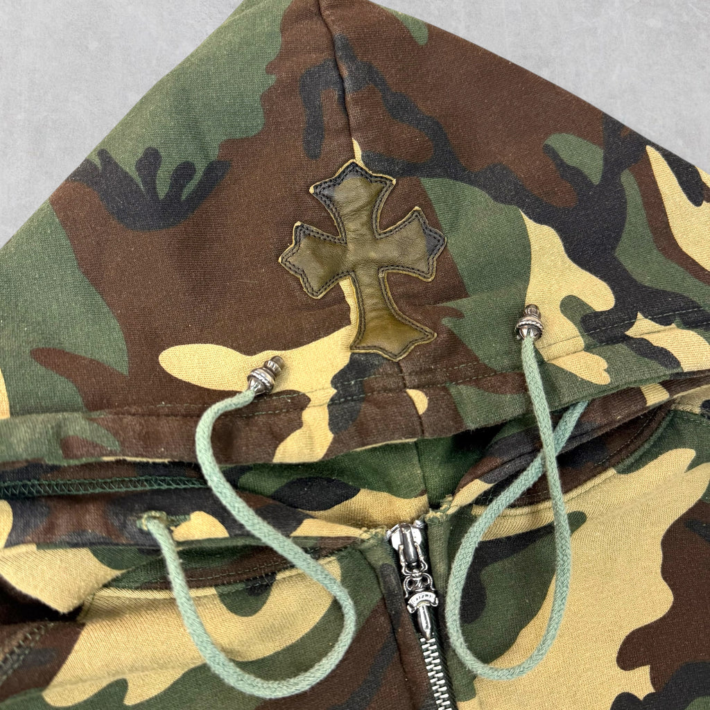 Vintage Chrome Hearts Camo Cross Thermal ZipUp XL