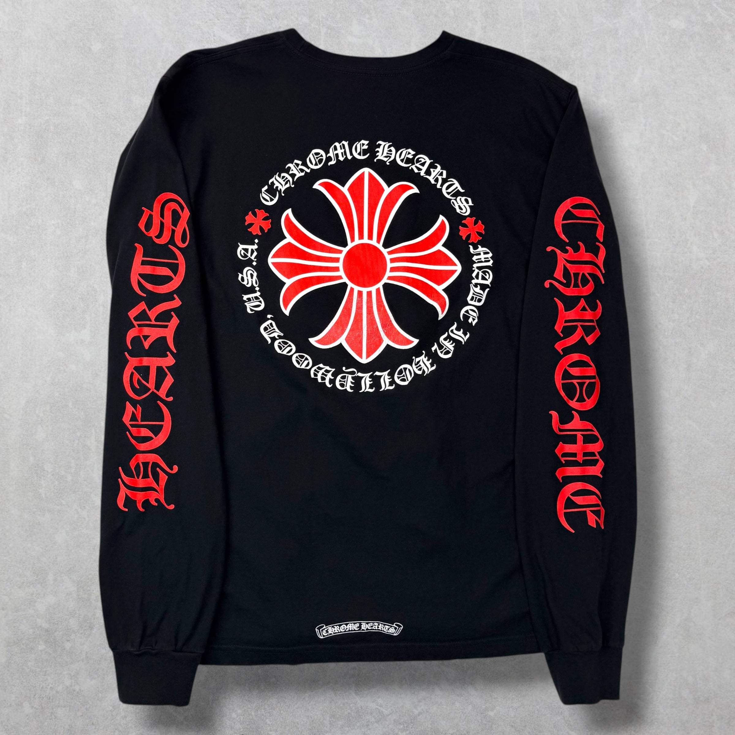 Chrome Hearts "Made in Hollywood" Red Plus Cross L/S L