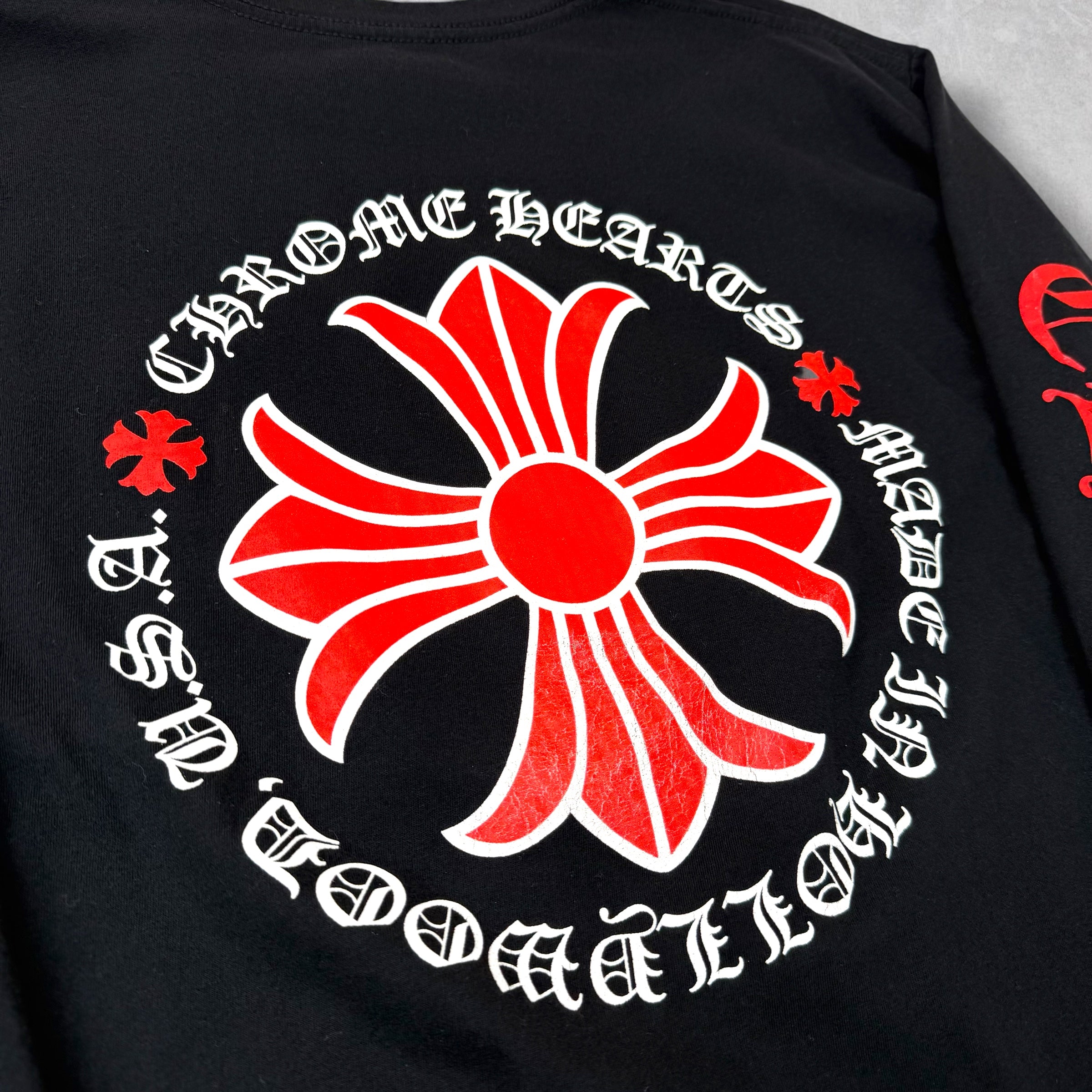Chrome Hearts "Made in Hollywood" Red Plus Cross L/S L