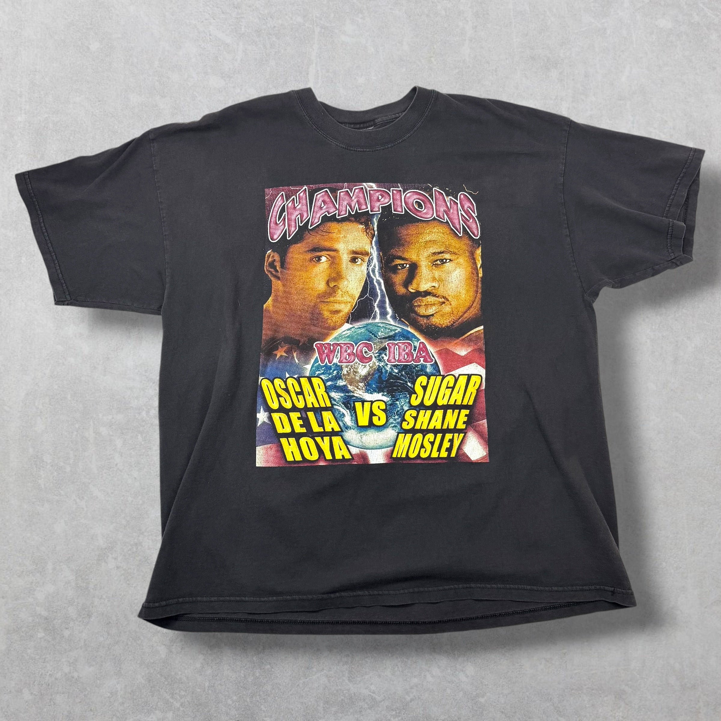 Vintage Oscar De La Hoya vs Mosley Rap Tee XL