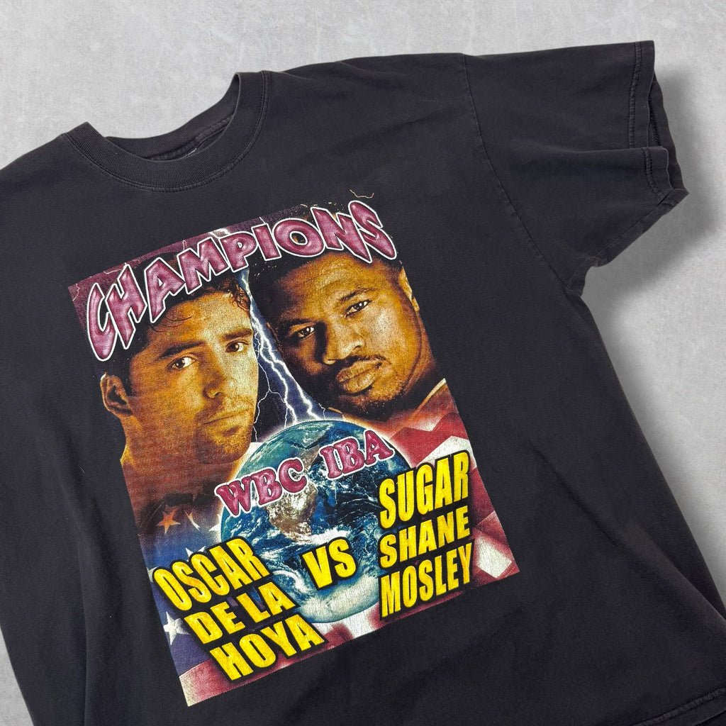 Vintage Oscar De La Hoya vs Mosley Rap Tee XL