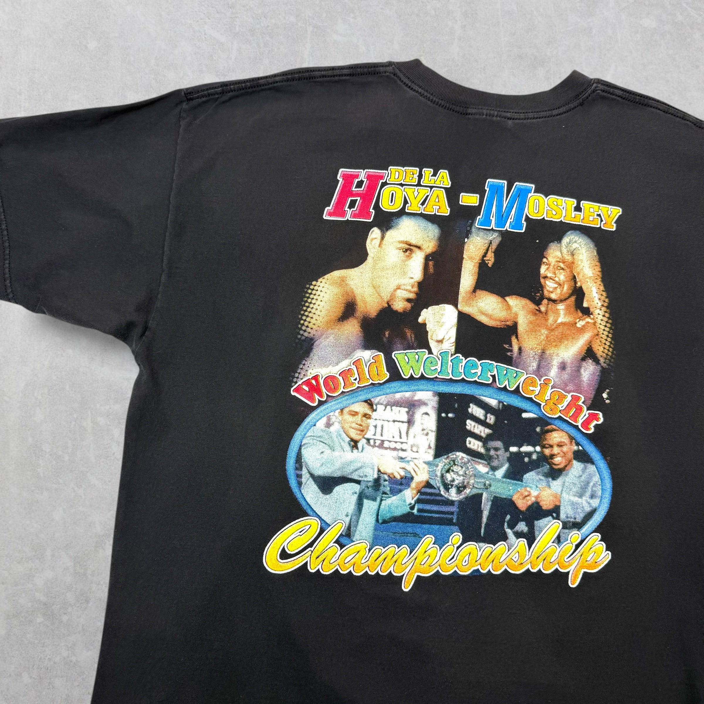 Vintage Oscar De La Hoya vs Mosley Rap Tee XL