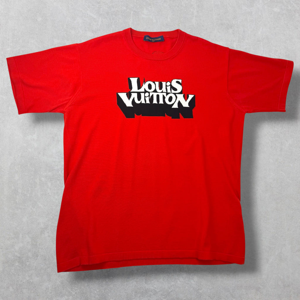 Louis Vuitton Intarsia Graphic Tee Red XXL