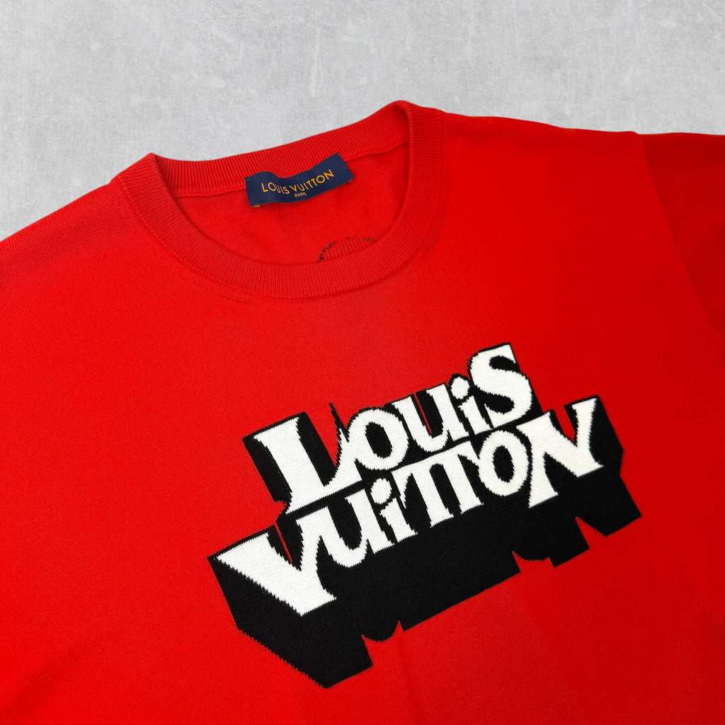 Louis Vuitton Intarsia Graphic Tee Red XXL