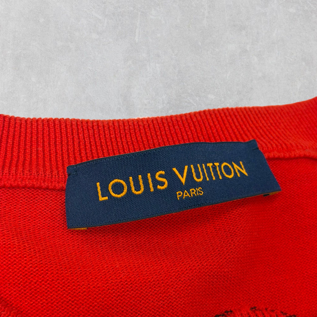 Louis Vuitton Intarsia Graphic Tee Red XXL