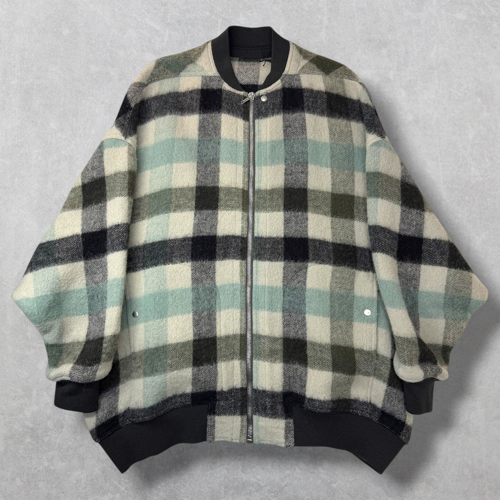 Rick Owens Jumbo Peter Flight Pearl Plaid Jacket 44 (XL)