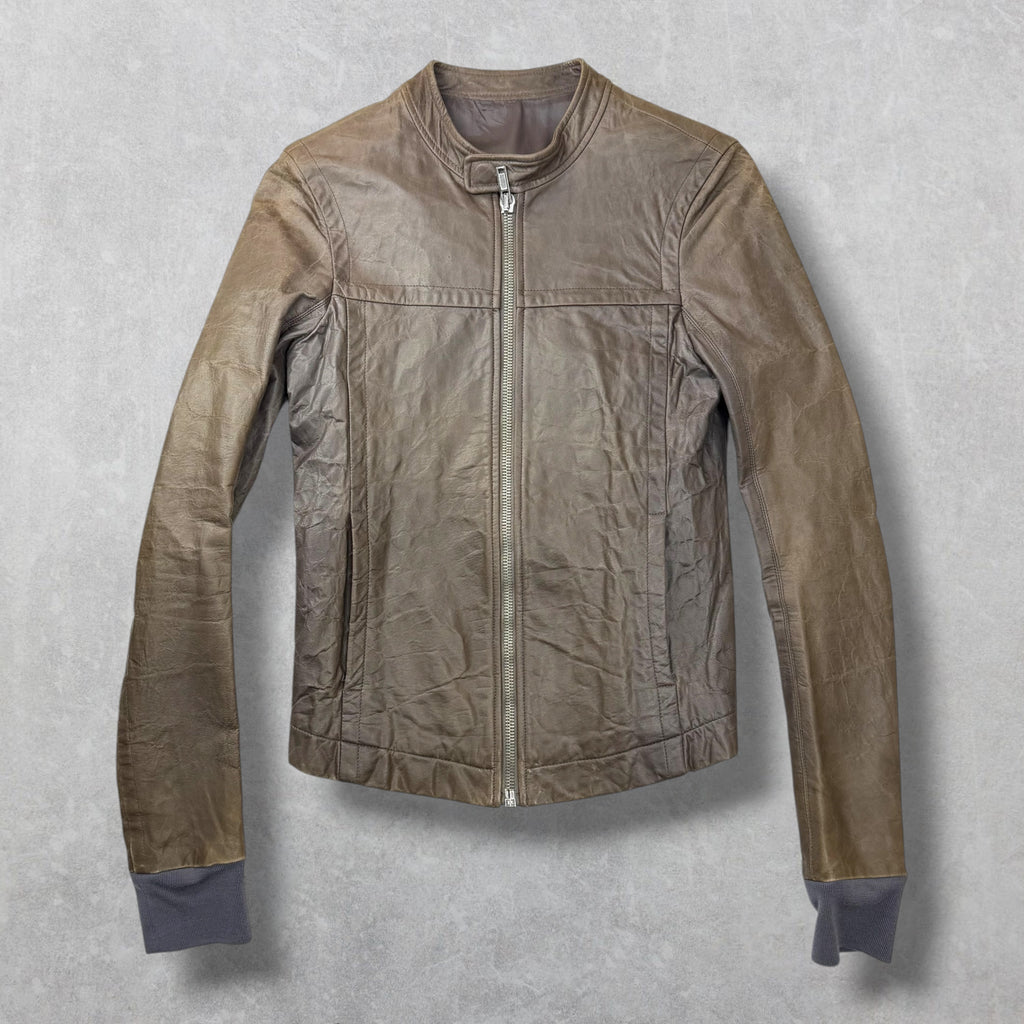 Rick Owens Grained Lamb Leather Racing Jacket XS