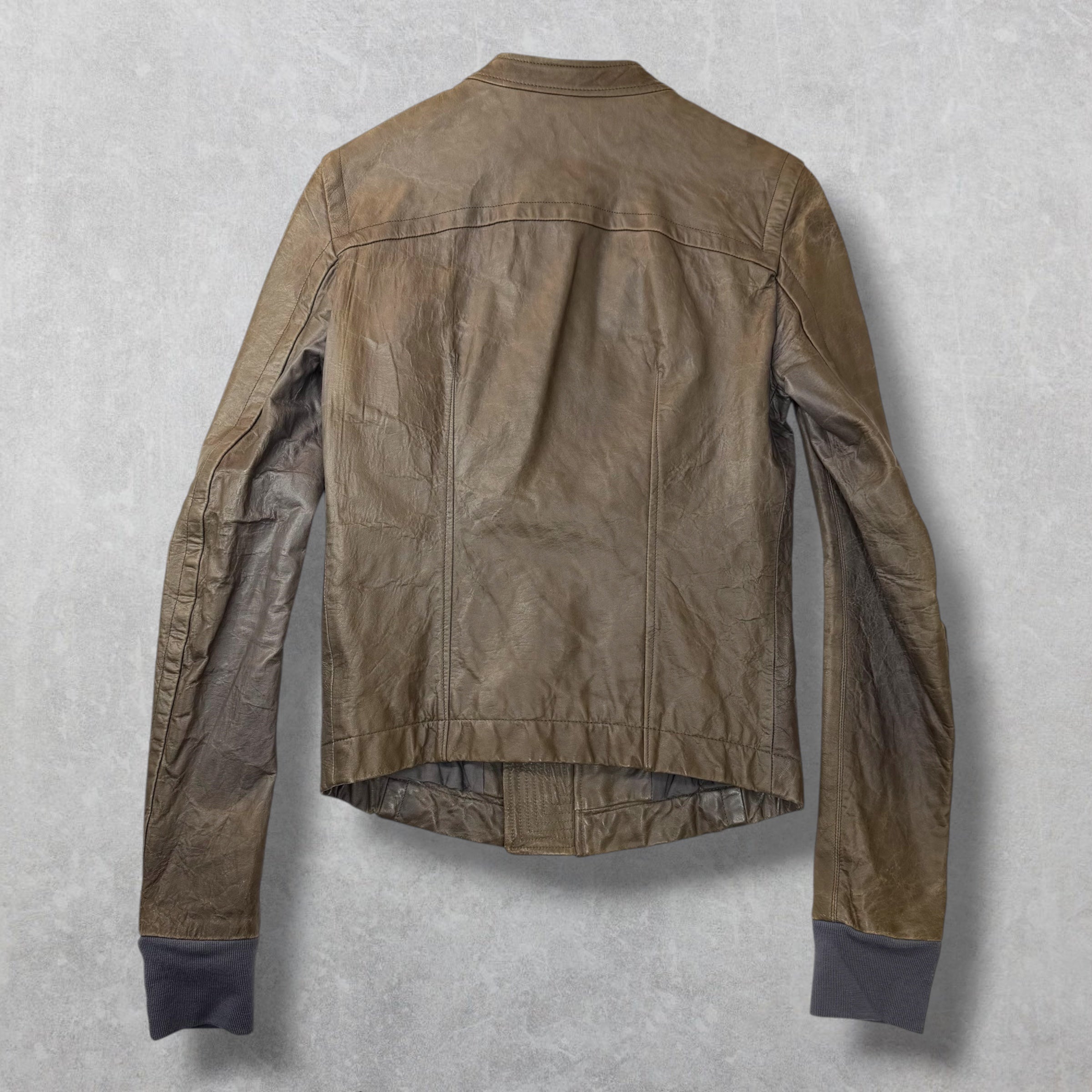 Rick Owens Grained Lamb Leather Racing Jacket XS