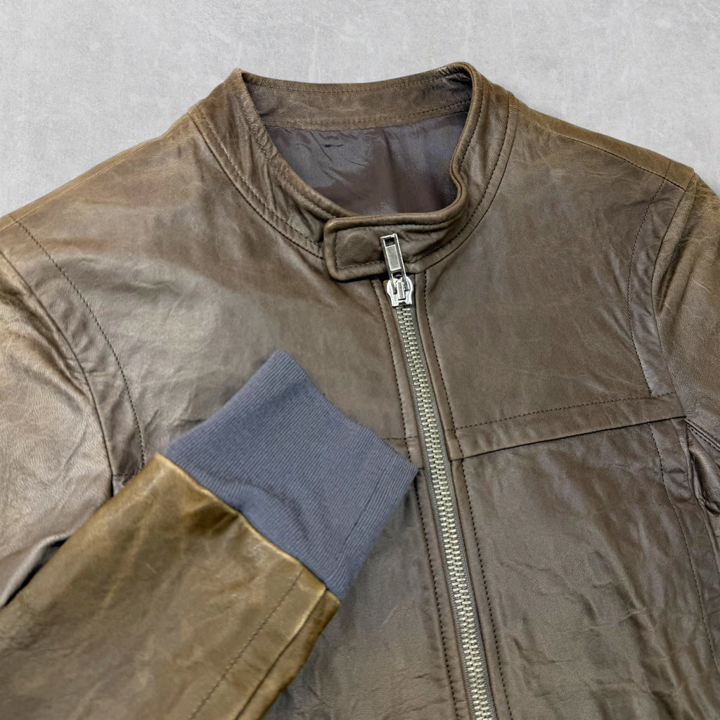 Rick Owens Grained Lamb Leather Racing Jacket XS