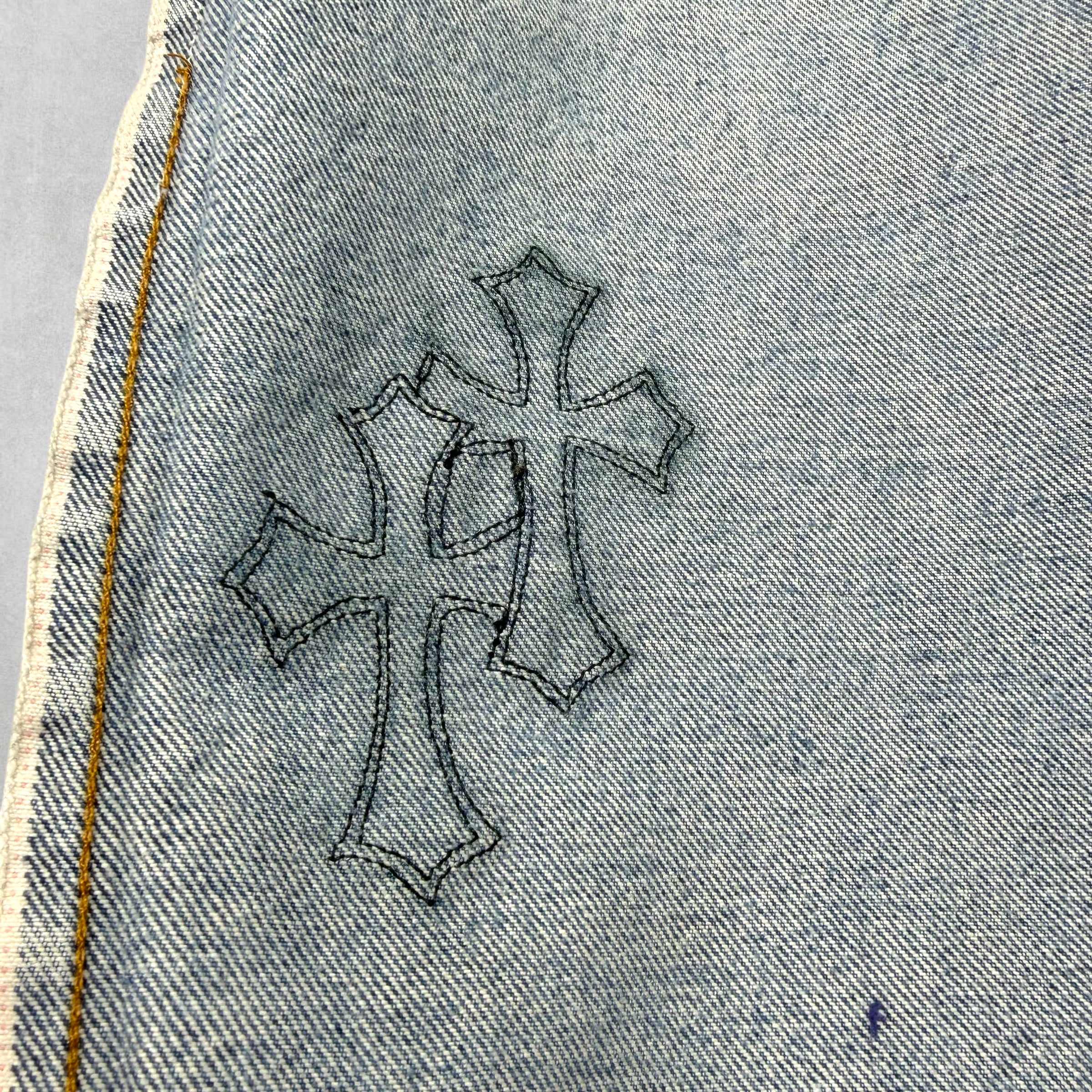 Chrome Hearts Cross Patch Levi's Light Wash Jeans 27