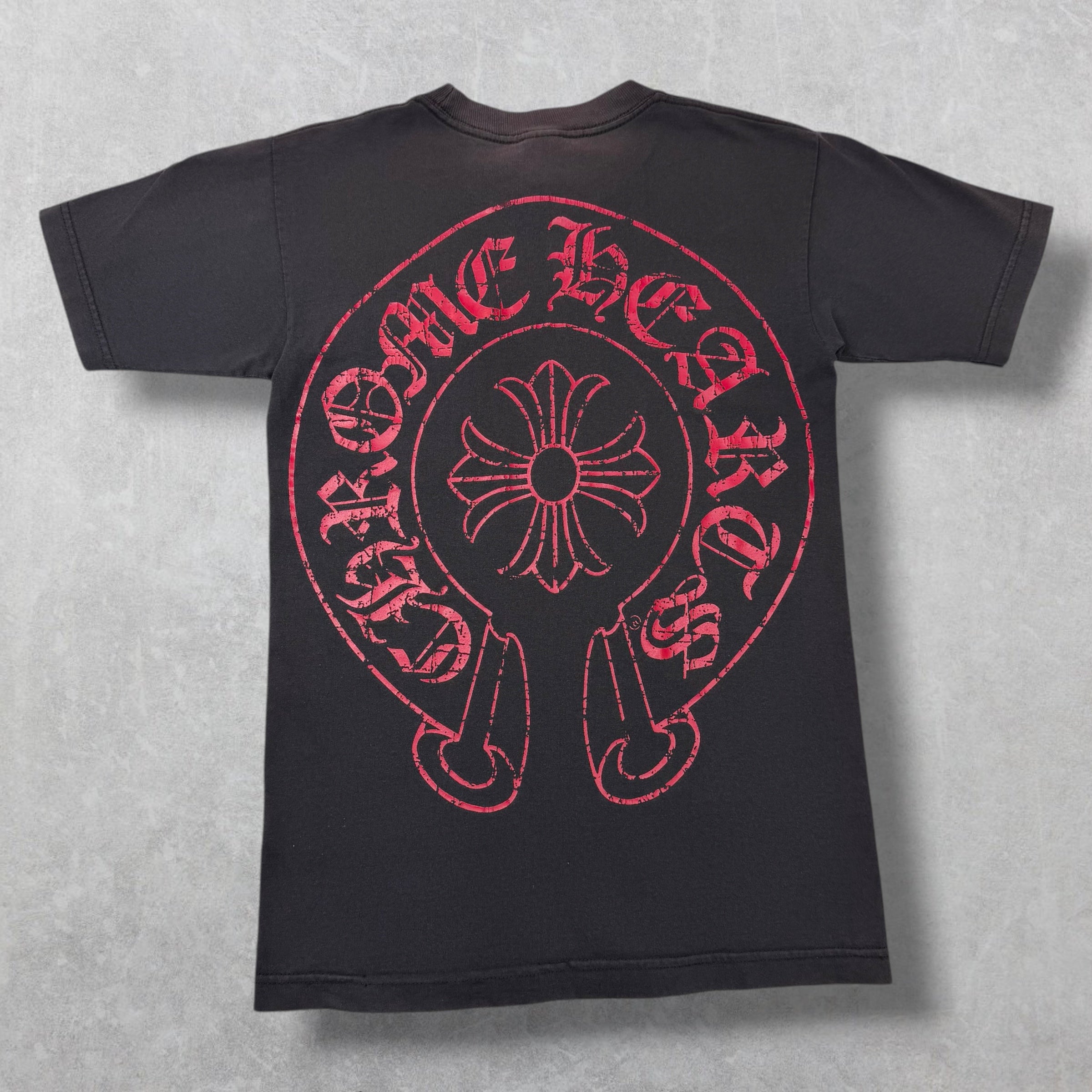 Vintage Chrome Hearts Red Horseshoe Plus Tee S