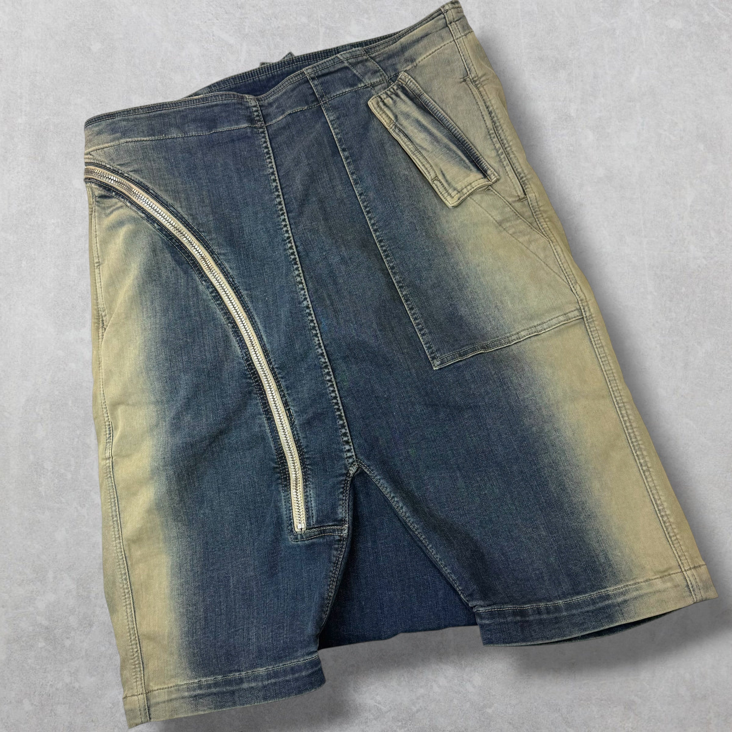 Rick Owens DRKSHDW Aircut Denim Pod Shorts XL