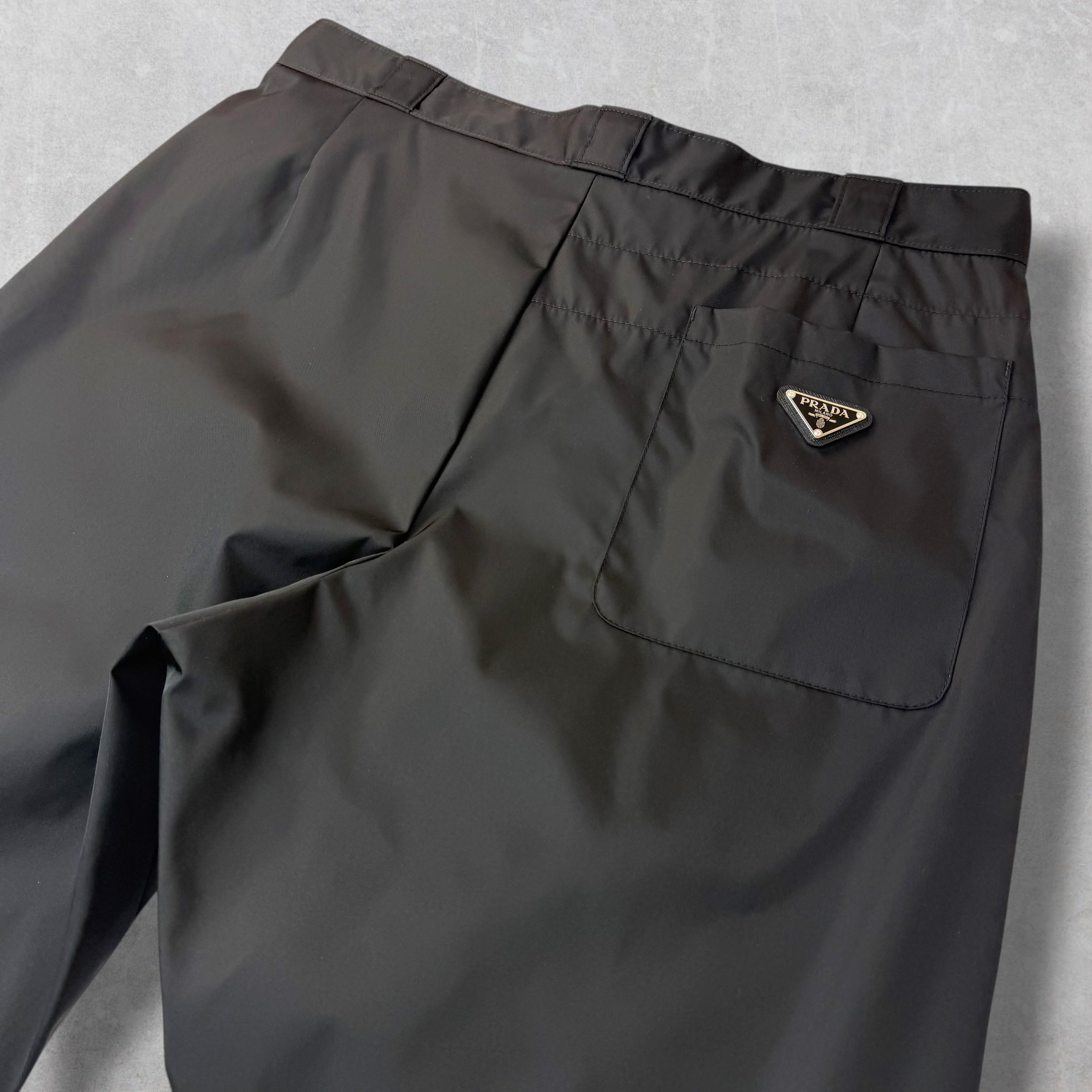 Prada Re-Nylon Black Track Pants 52 (XL)