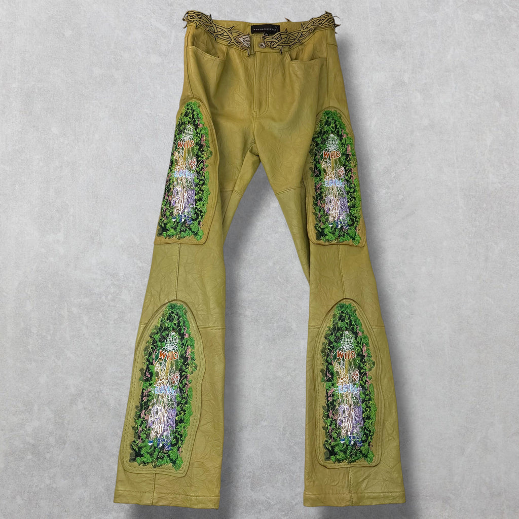 Who Decides War Garden Glass Leather Pants 30