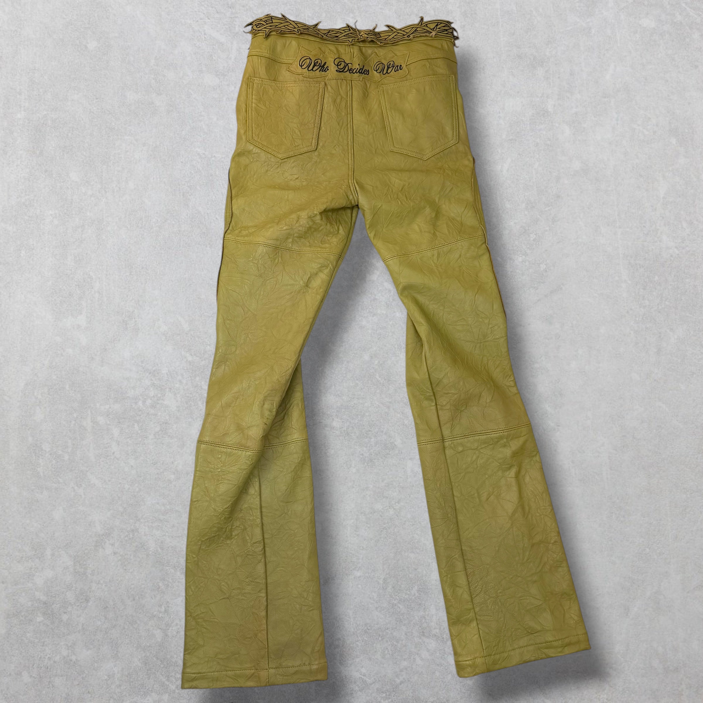 Who Decides War Garden Glass Leather Pants 30
