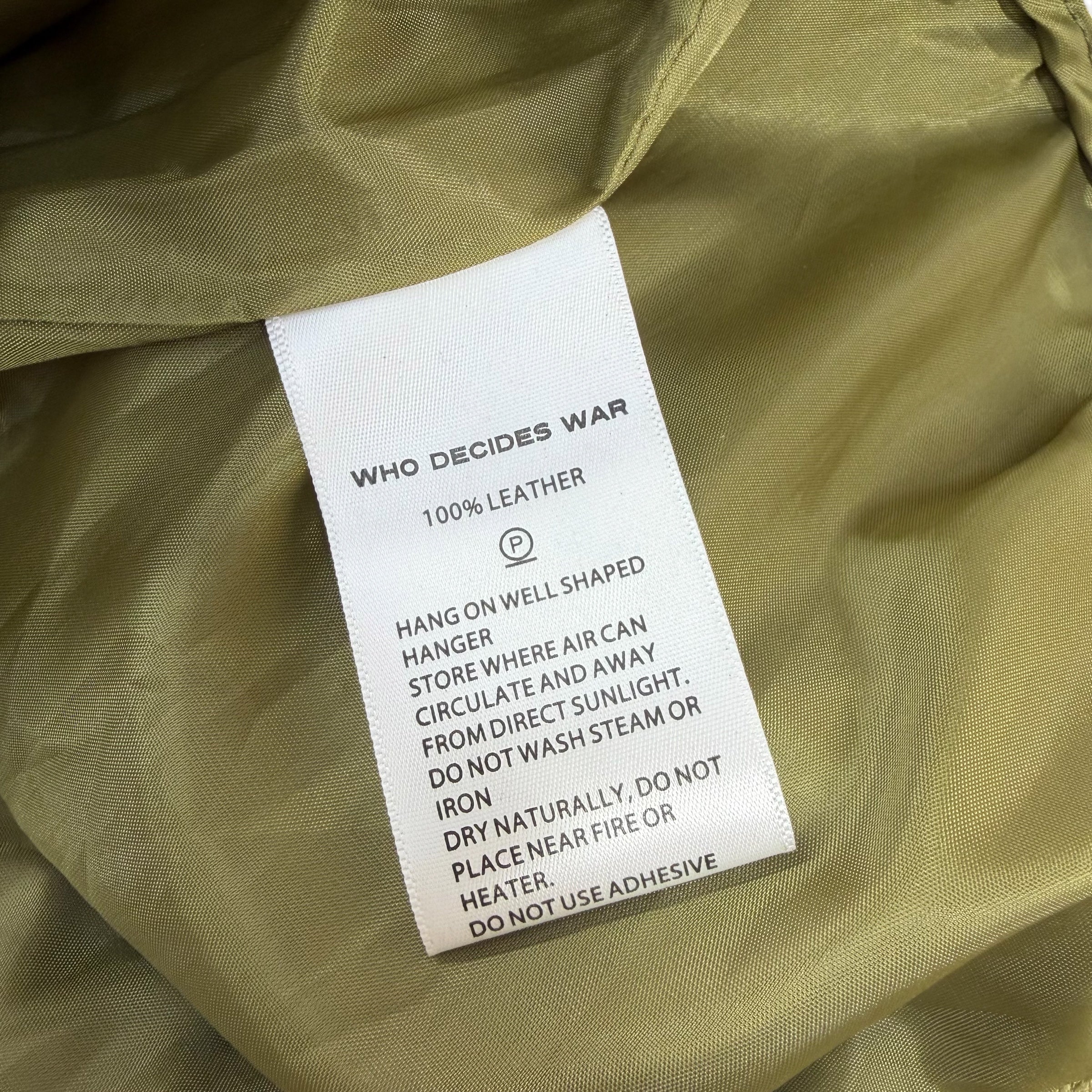 Who Decides War Garden Glass Leather Pants 30