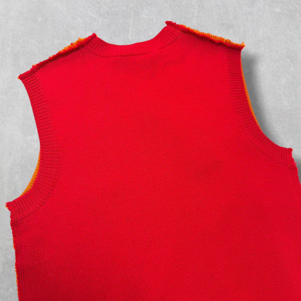 Marni Half & Half Virgin Wool V Neck Vest M