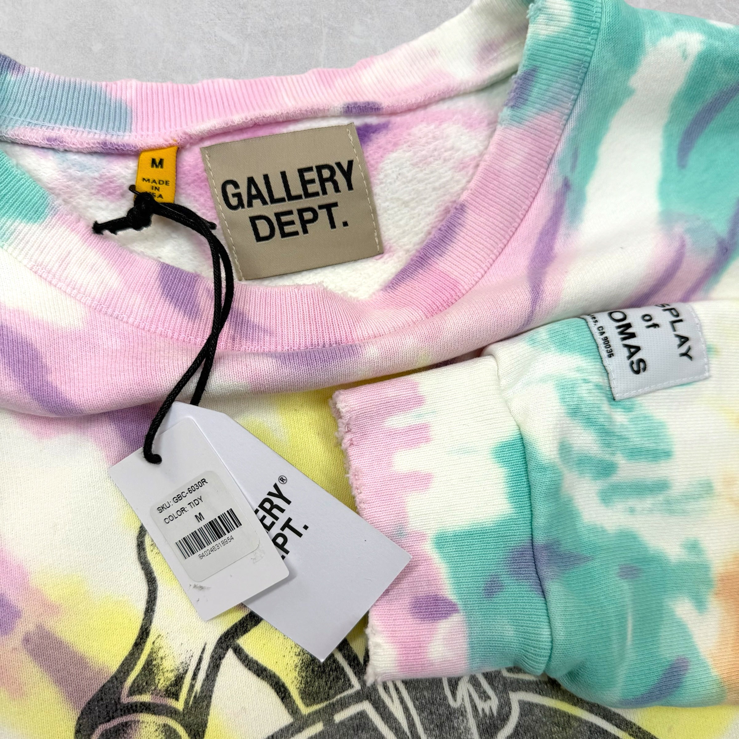 Gallery Dept. Big G-Ball Tie-Dye Crewneck M