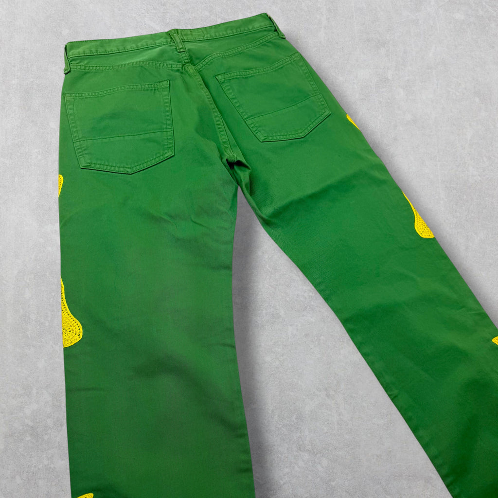 Kapital Yellow Skeleton 5P Cisco Green Pants 32