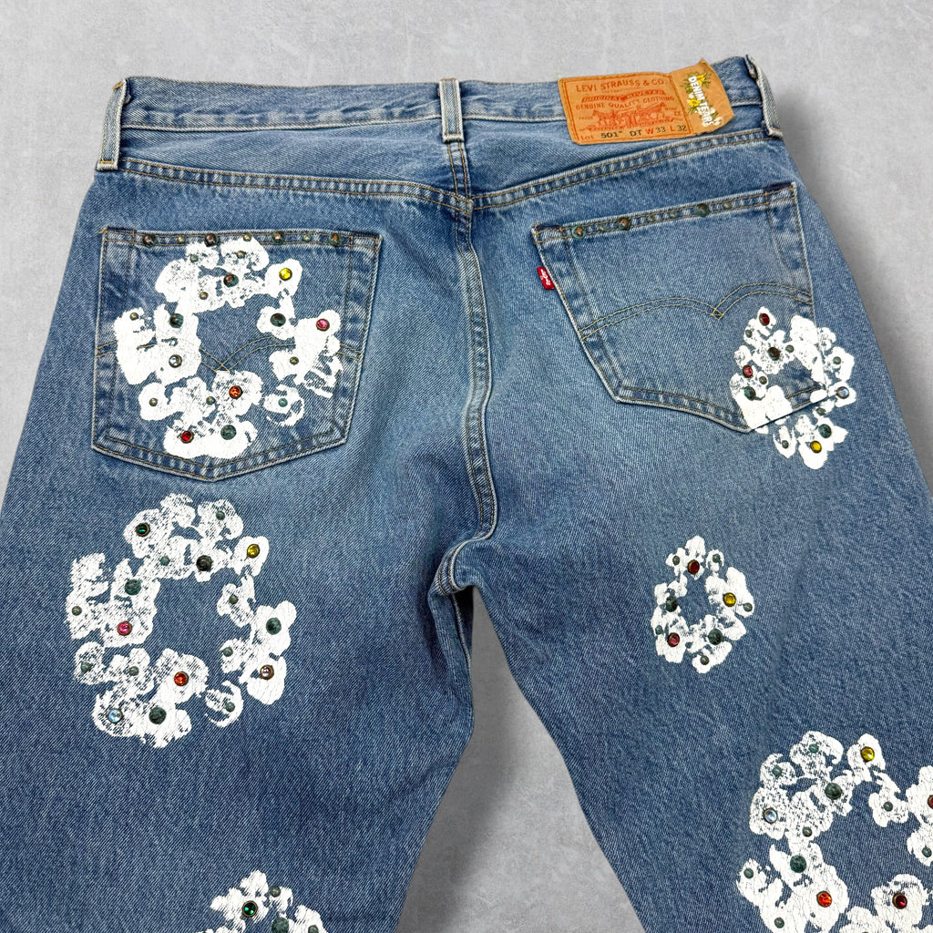 Denim Tears Levis 501 Rhinestone Jeans 33