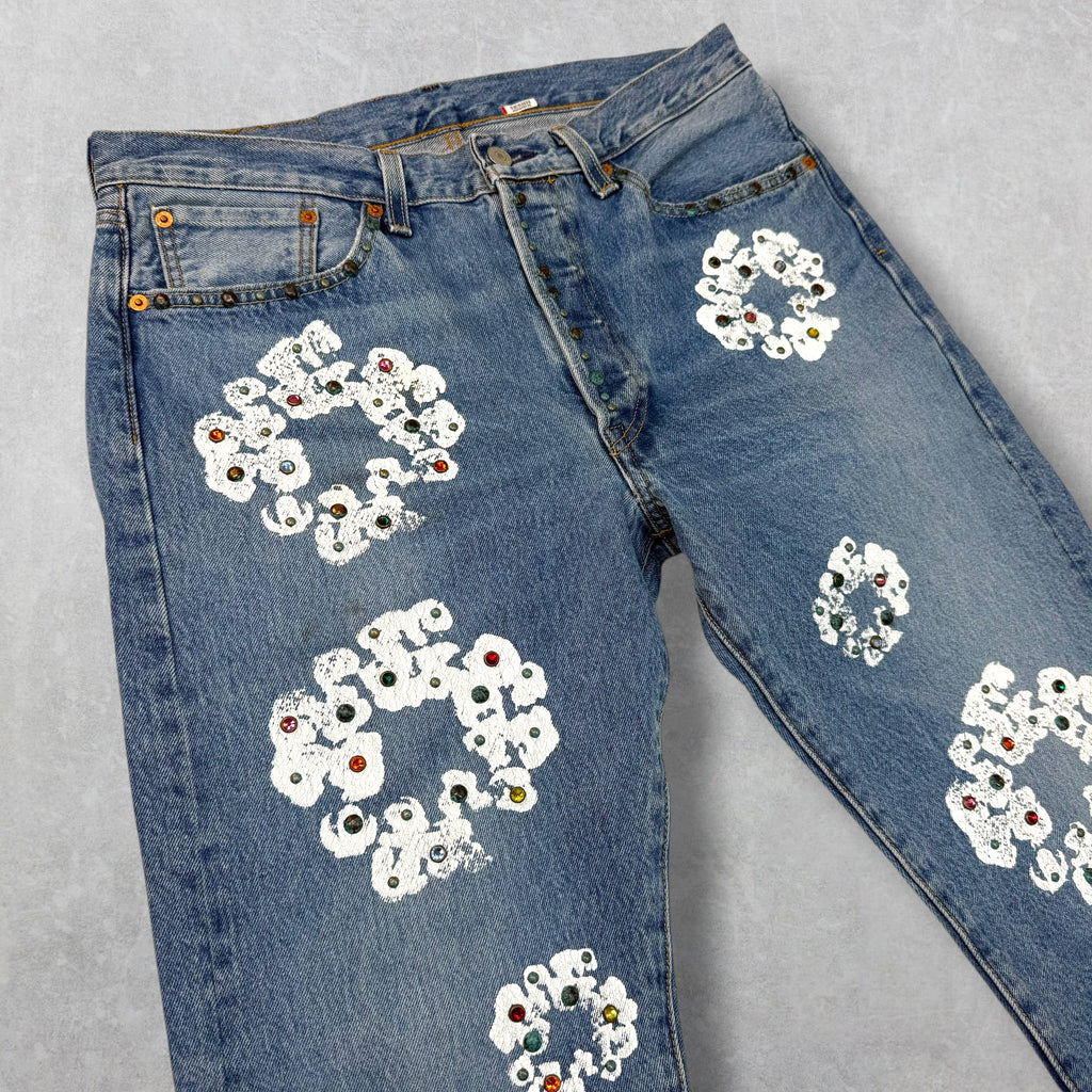Denim Tears Levis 501 Rhinestone Jeans 33