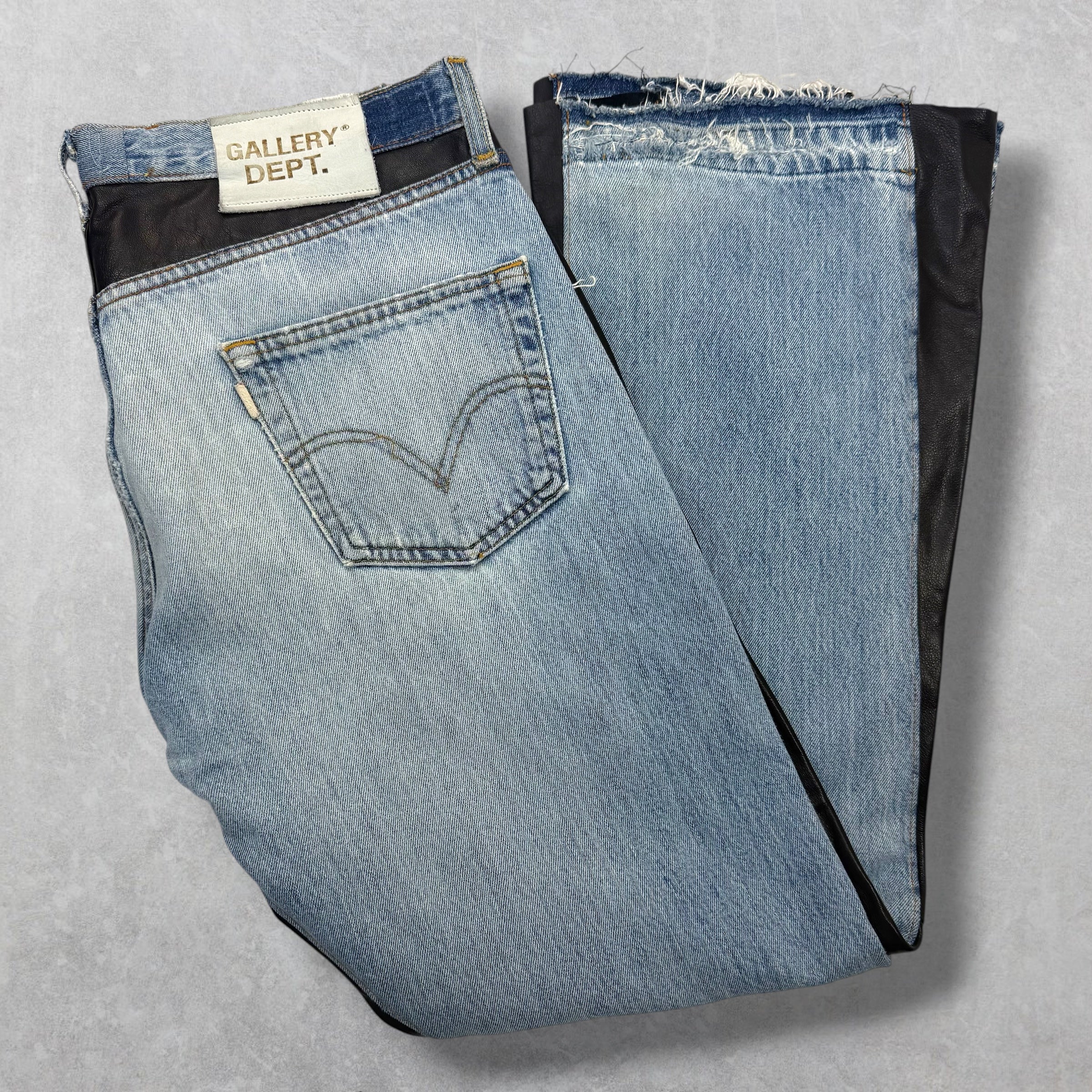 Gallery Dept Bronco Leather Flare Jeans 33