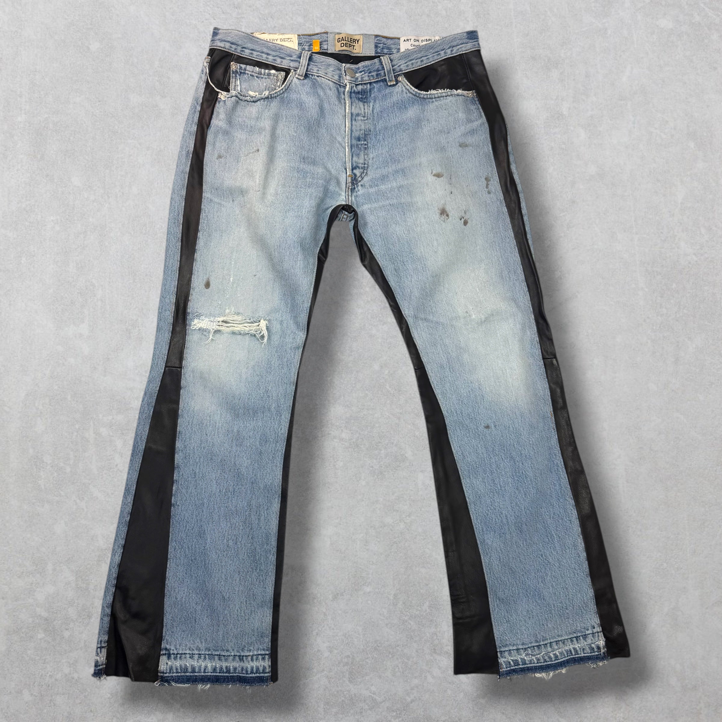 Gallery Dept Bronco Leather Flare Jeans 33