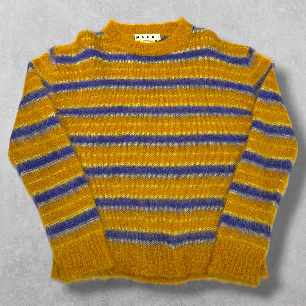 Marni Striped Mohair Fuzzy Wuzzy Sweater 50 (L)